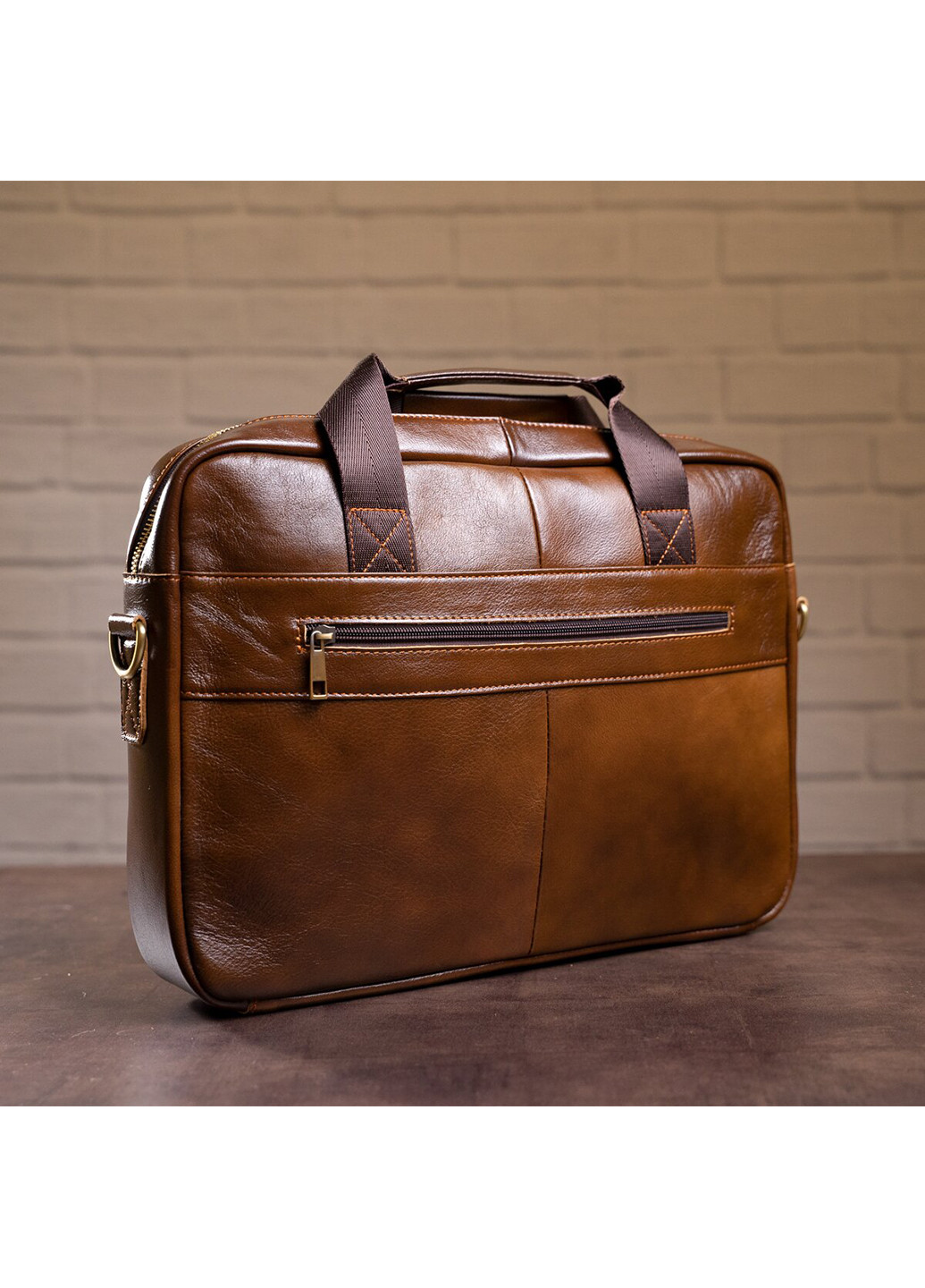 Чоловіча шкіряна сумка 40х30х7 см Vintage (229459117)