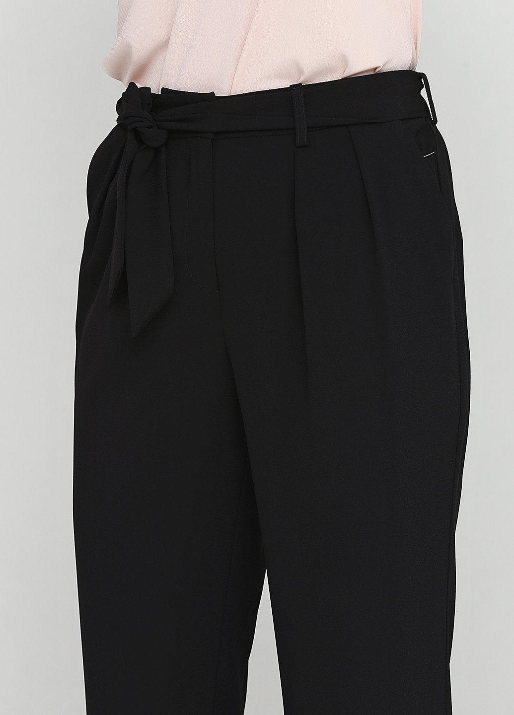 Черные кэжуал демисезонные прямые брюки Stefanie L