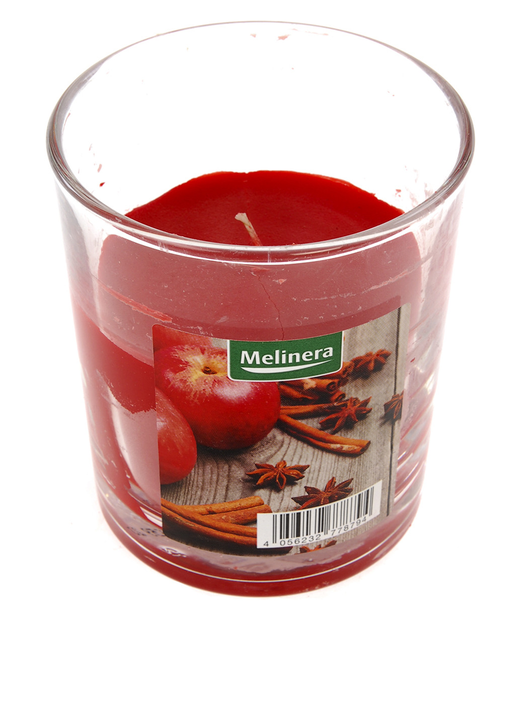 Ароматична свічка у склянці, яблуко-кориця, 11х9,5 см Melinera (185682873)