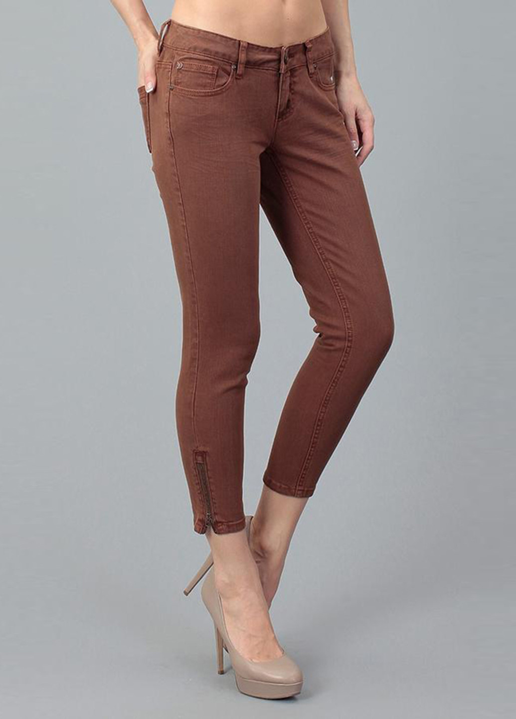 Джинси Tom Tailor вкорочені коричневі джинсові бавовна