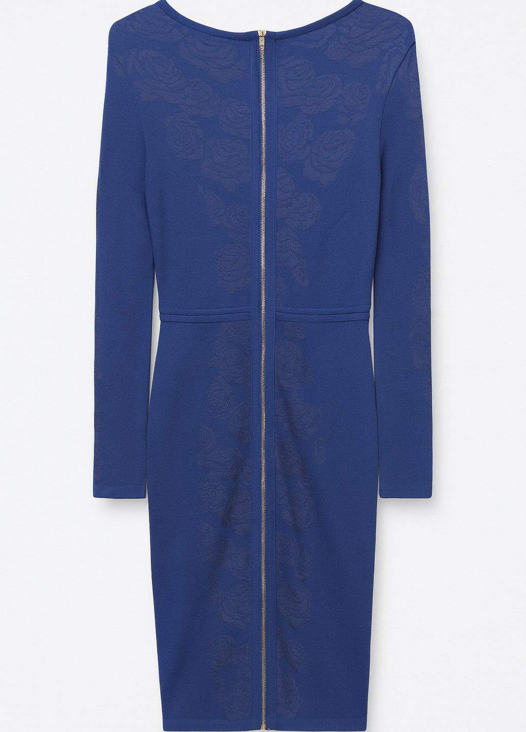 Темно-синее кэжуал платье футляр Sassofono с цветочным принтом