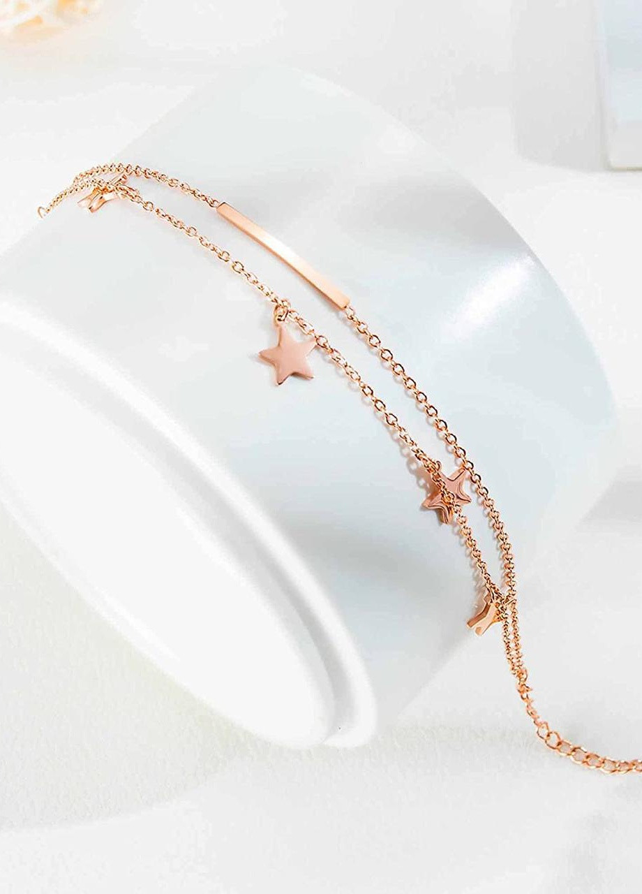 Браслет двошаровий на ногу-анклет "Зорі", золотистий Анна Ясеницька (252410832)