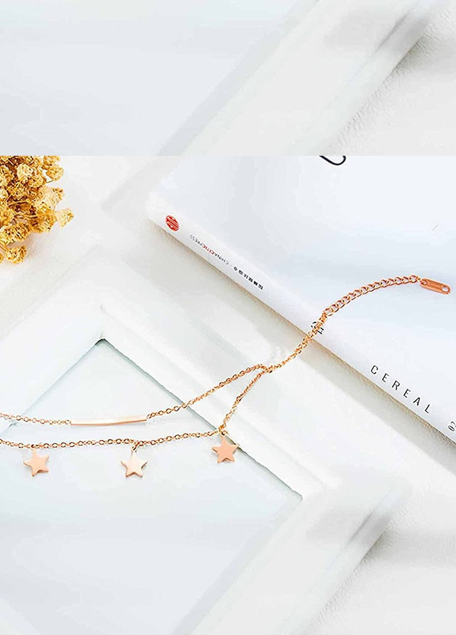 Браслет двошаровий на ногу-анклет "Зорі", золотистий Анна Ясеницька (252410832)