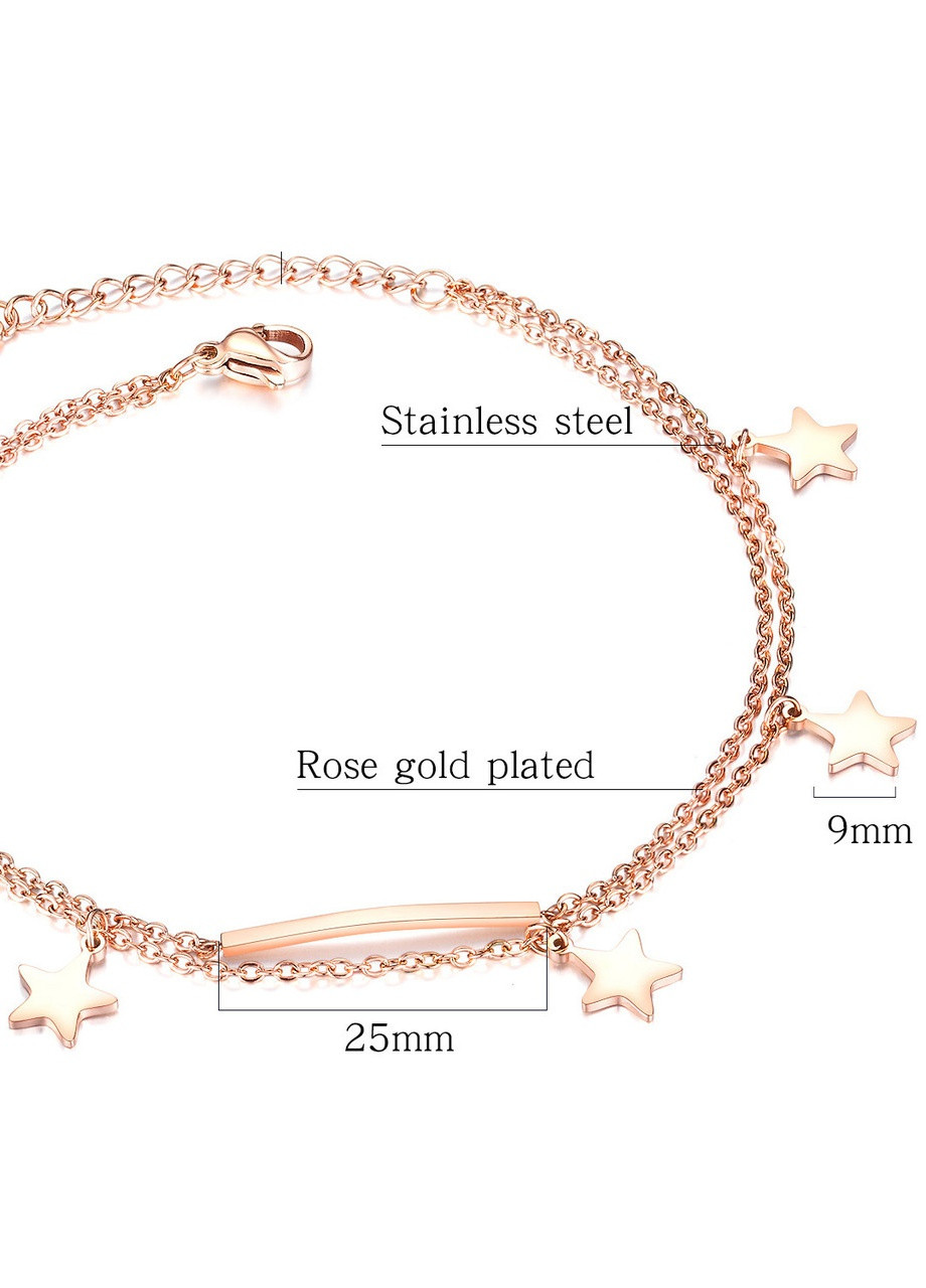 Браслет двошаровий на ногу-анклет "Зорі", золотистий Анна Ясеницька (252410832)