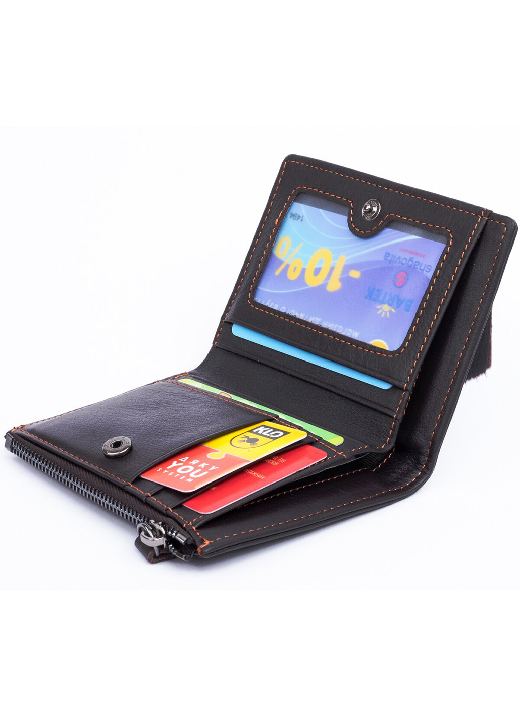 Чоловік шкіряний гаманець 9х11,5х1,5 см Vintage (229458628)