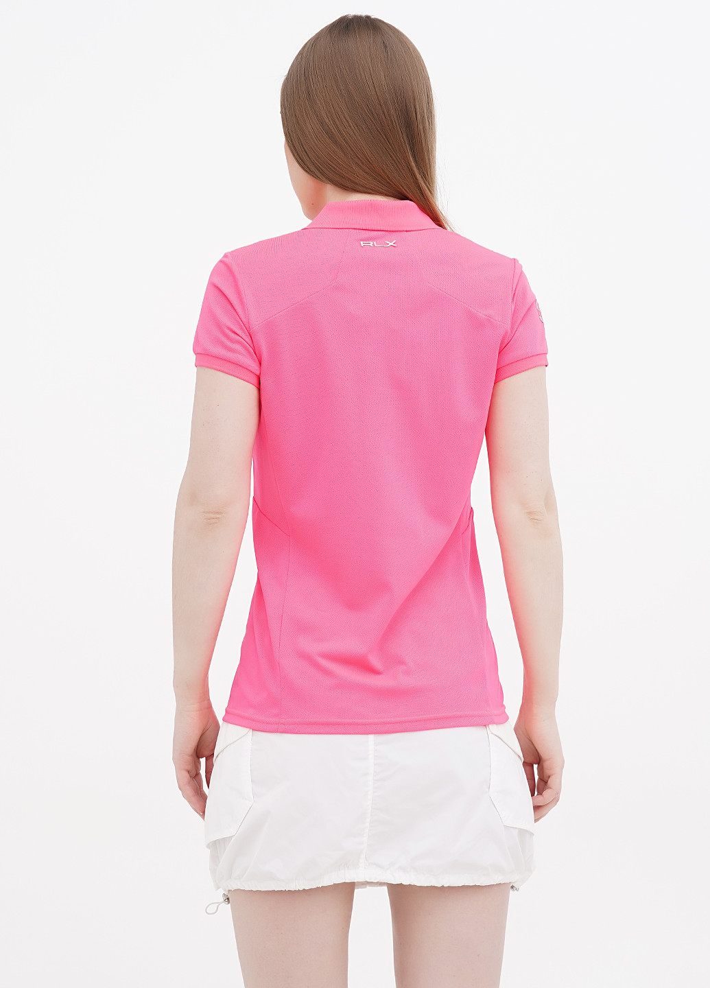 Кислотно-розовая женская футболка-поло Ralph Lauren с логотипом