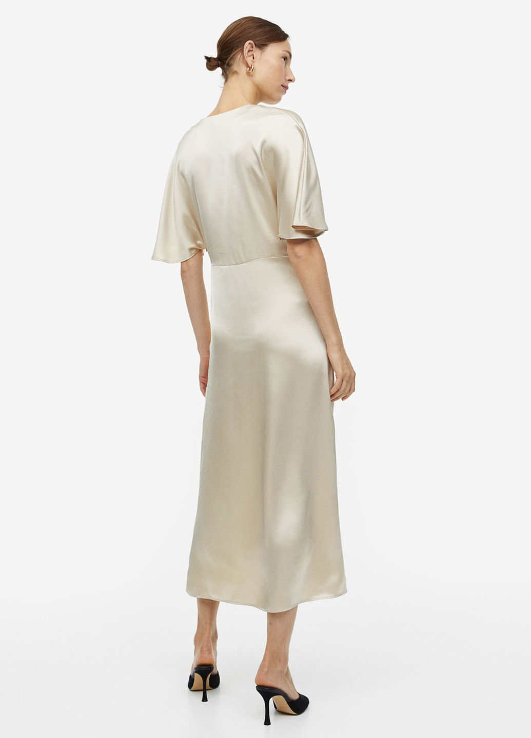 Айворі кежуал сукня на запах H&M однотонна