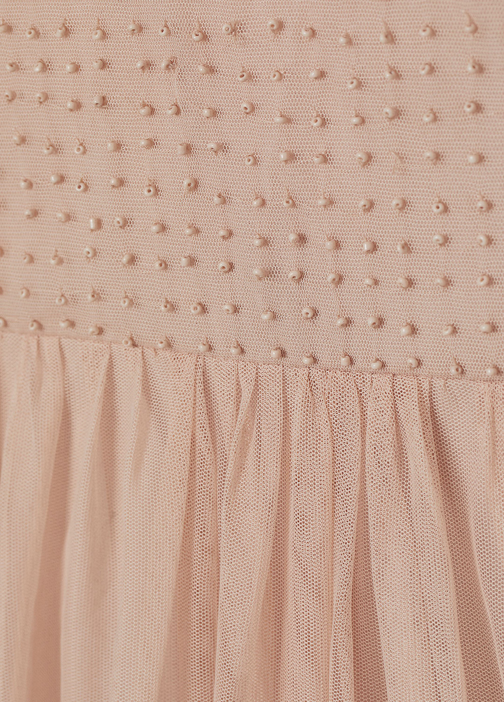 Бежевое платье H&M однотонное