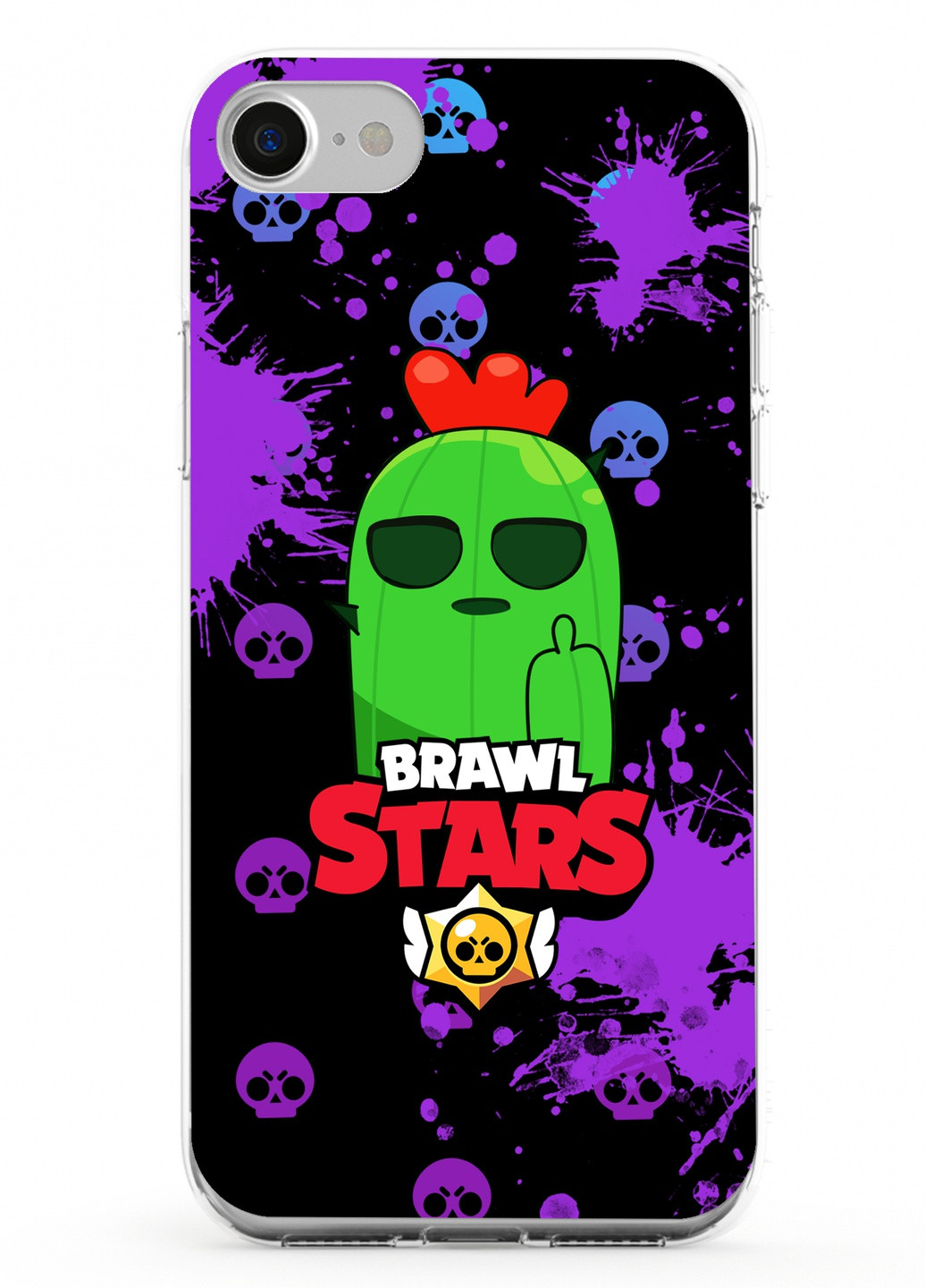 Чохол силіконовий Apple Iphone 7 Спайк Бравл Старс (Spike Brawl Stars) (17361-1013) MobiPrint (219284093)