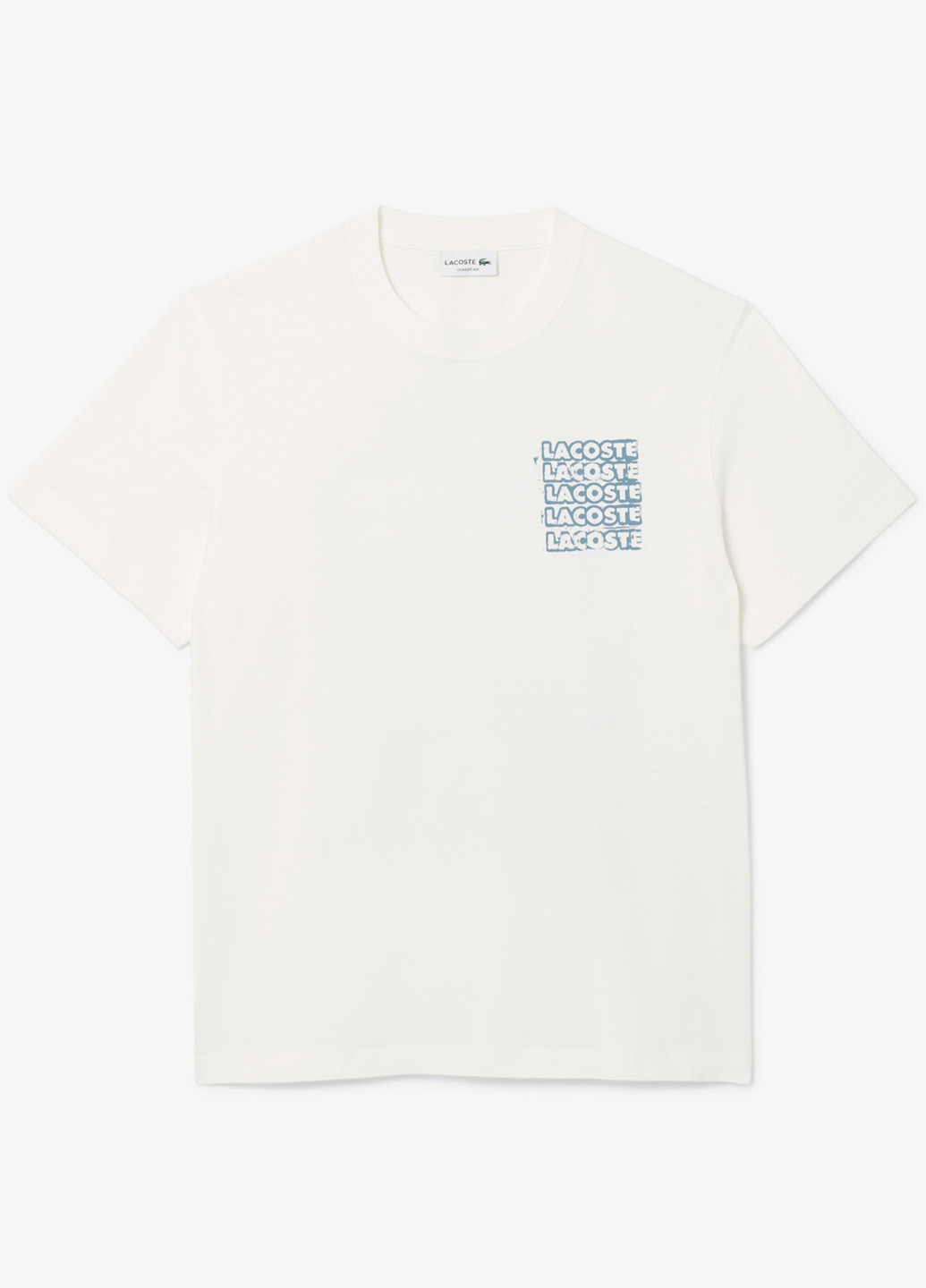 Молочная футболка Lacoste