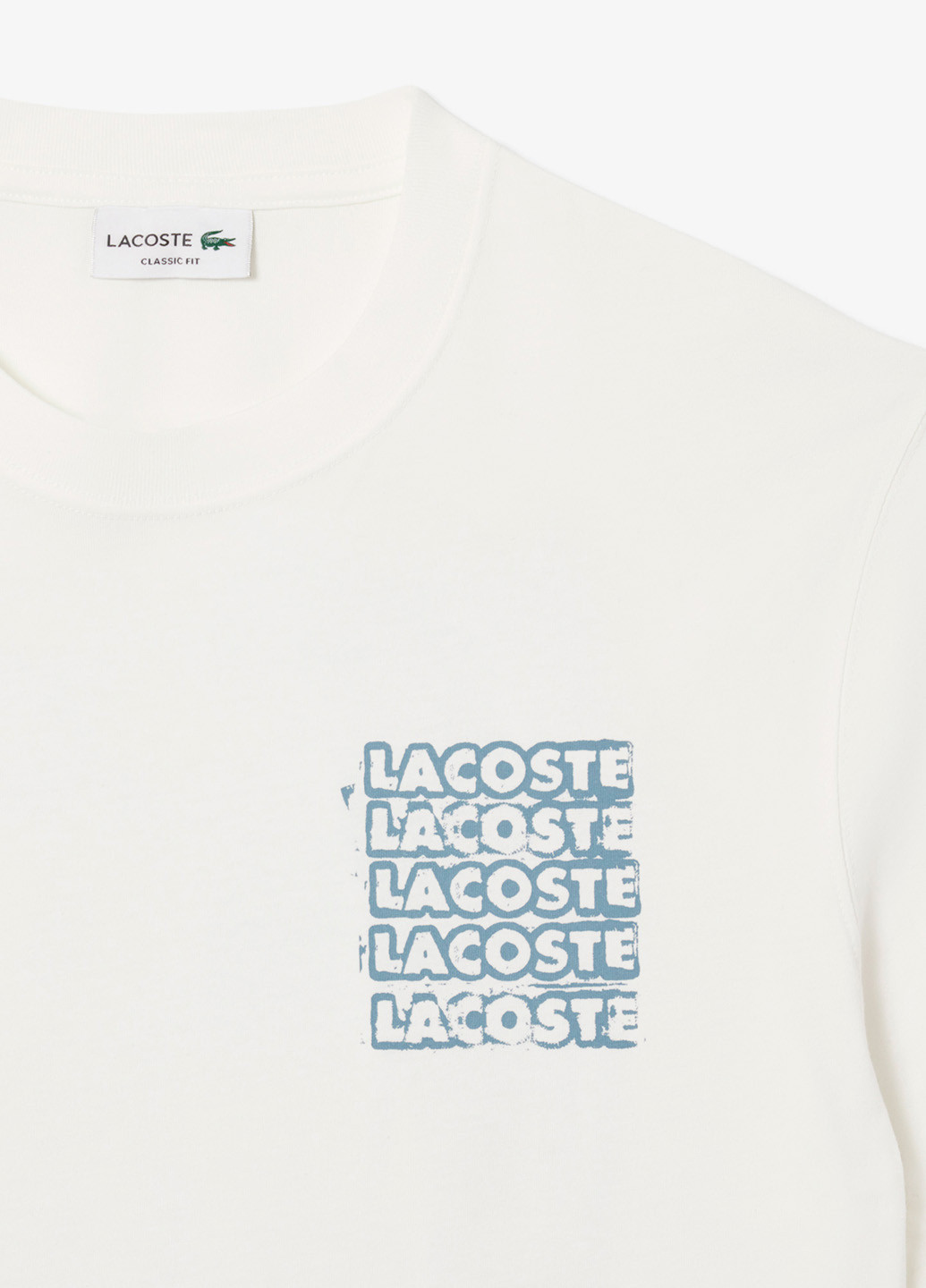 Молочная футболка Lacoste