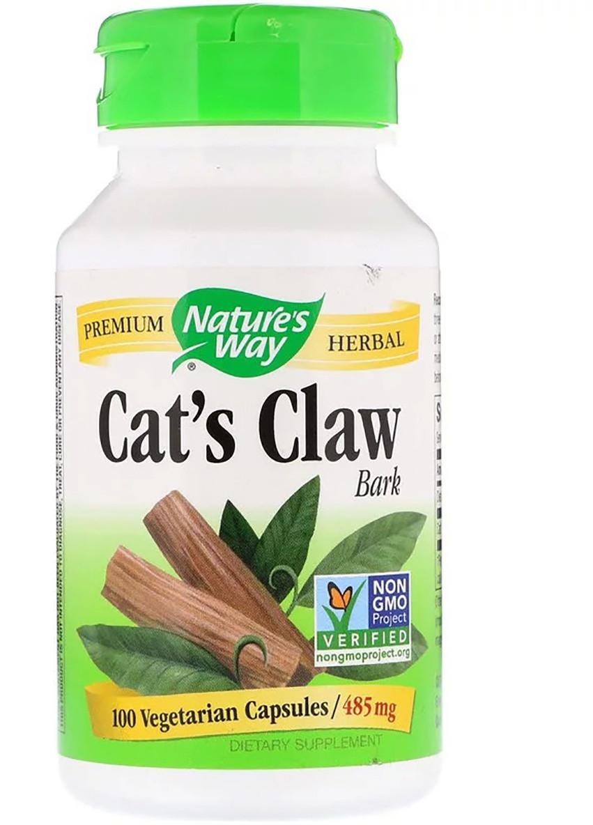 Котячий кіготь, Cat's Claw Bark,, 485 мг, 100 капсул Nature's Way (228291934)