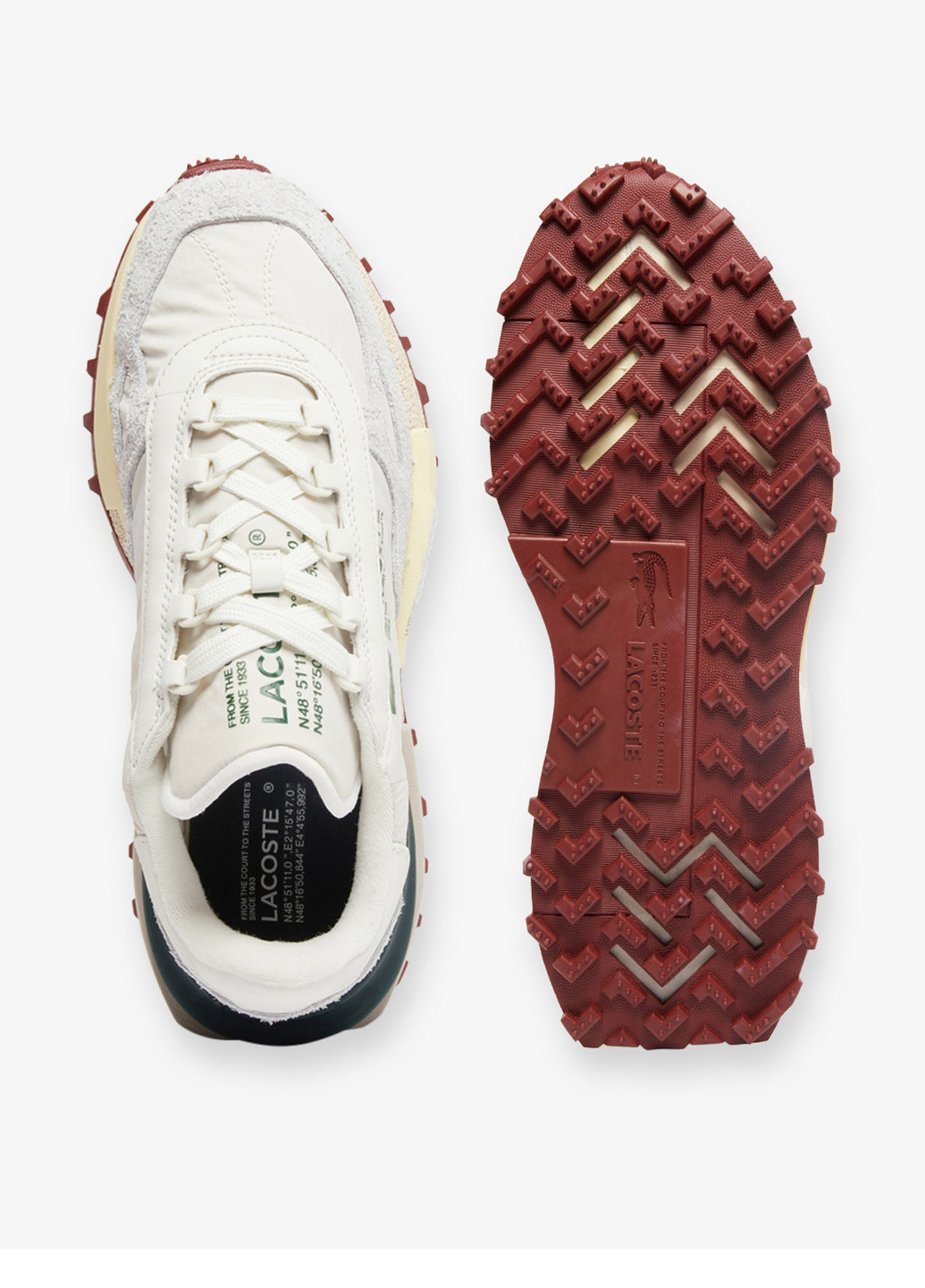 Белые демисезонные кроссовки Lacoste ELİTE ACTİVE