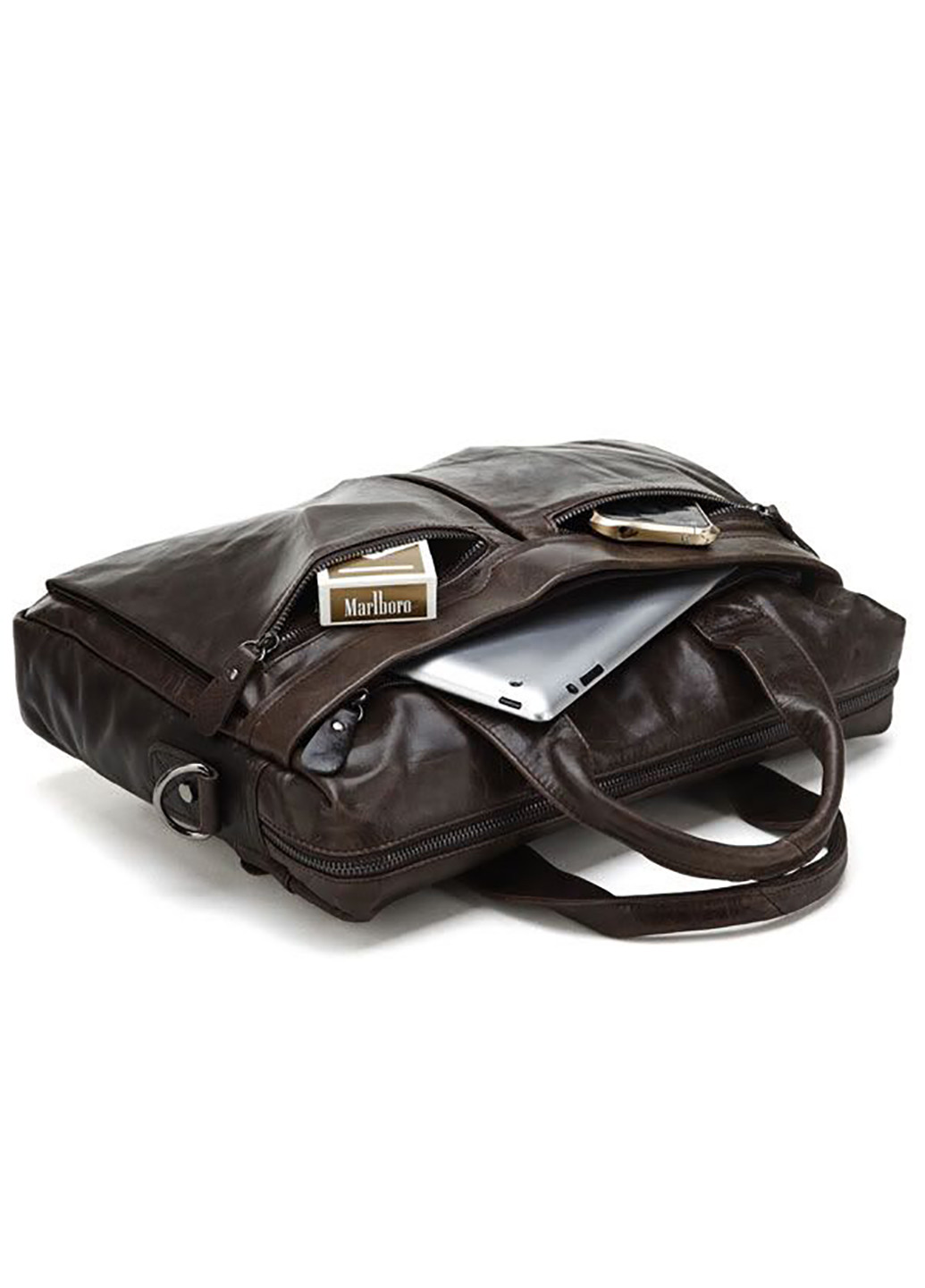 Мужская кожаная сумка 39,5х29х9 см Vintage (229460392)