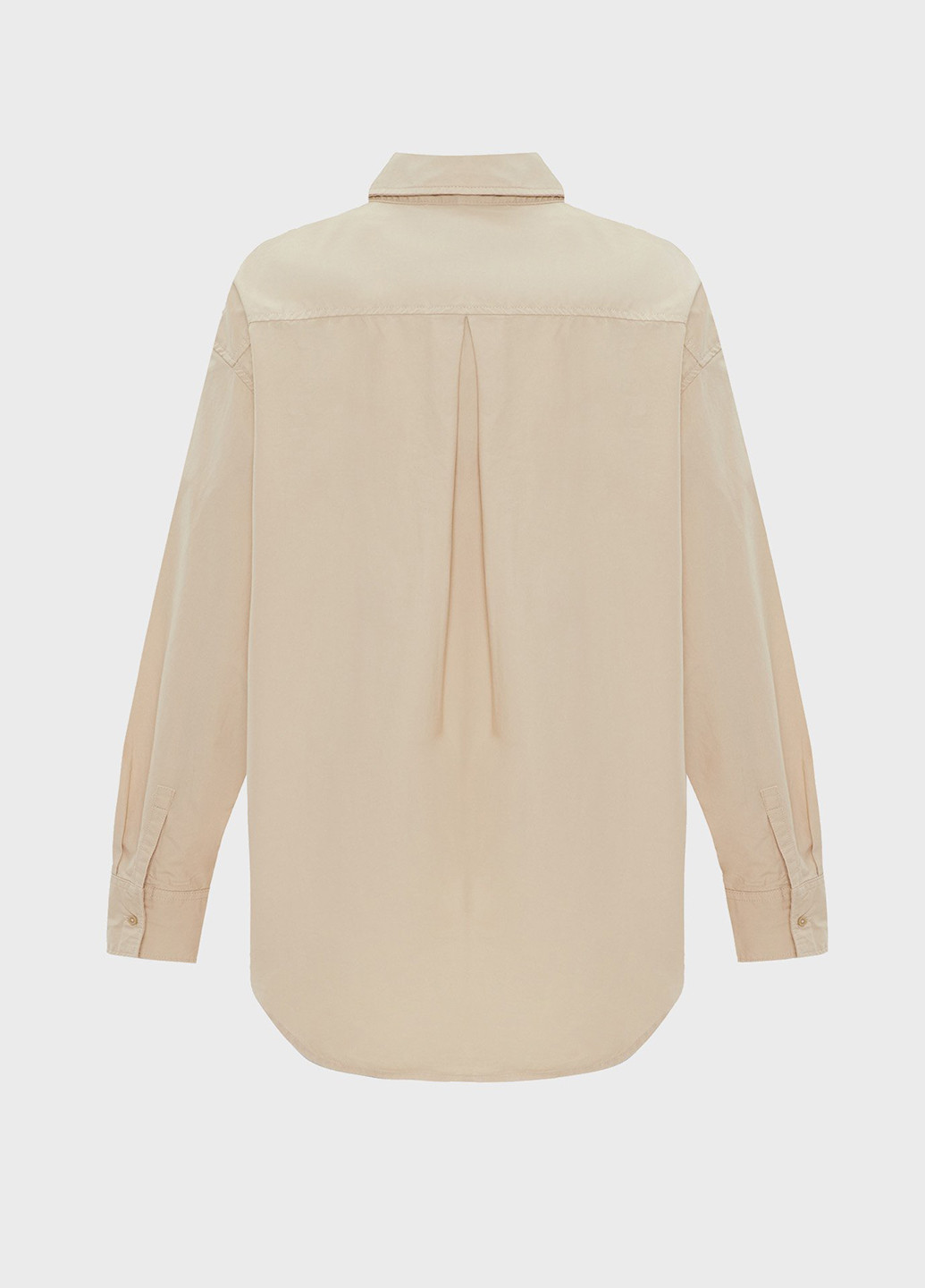 Бежевая кэжуал рубашка однотонная Calvin Klein Jeans