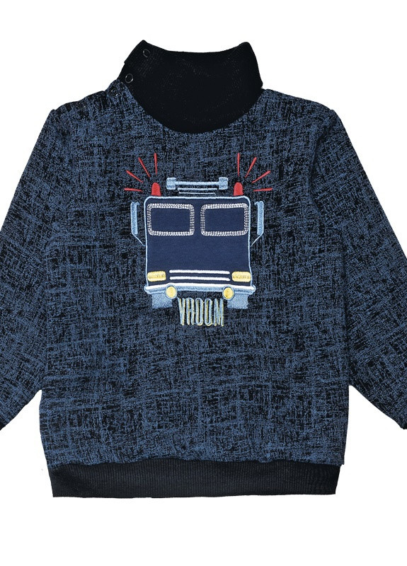 Темно-синий зимний детский свитер для мальчика sv-19-31-2 *технобой* Габби