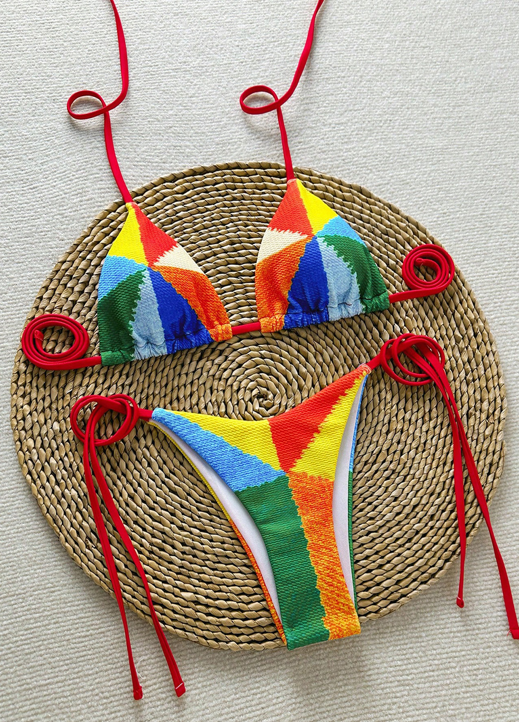 Комбінований літній купальник (ліф, трусики) бікіні, роздільний SHEIN