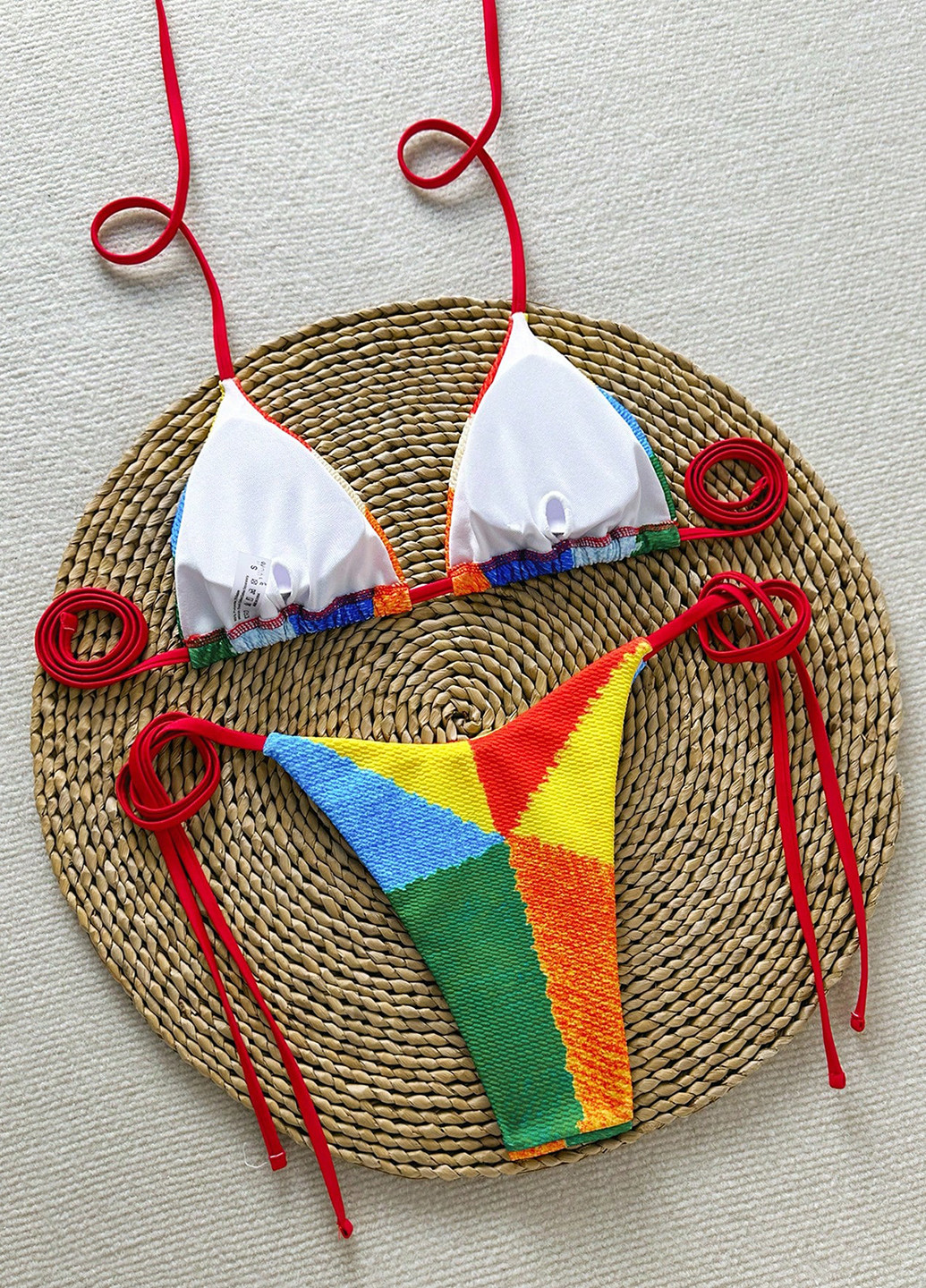 Комбінований літній купальник (ліф, трусики) бікіні, роздільний SHEIN