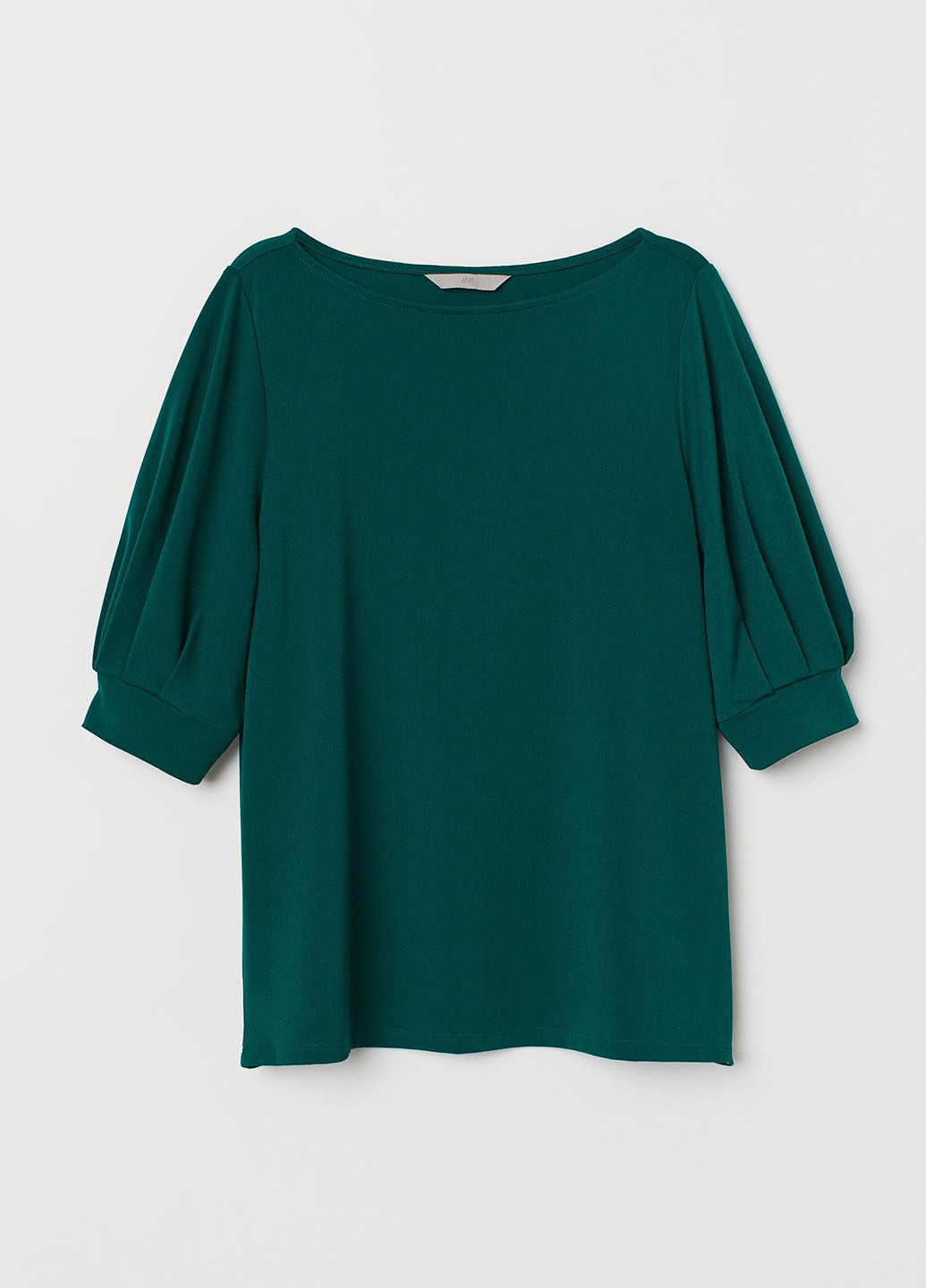 Темно-зеленая летняя блуза-топ H&M