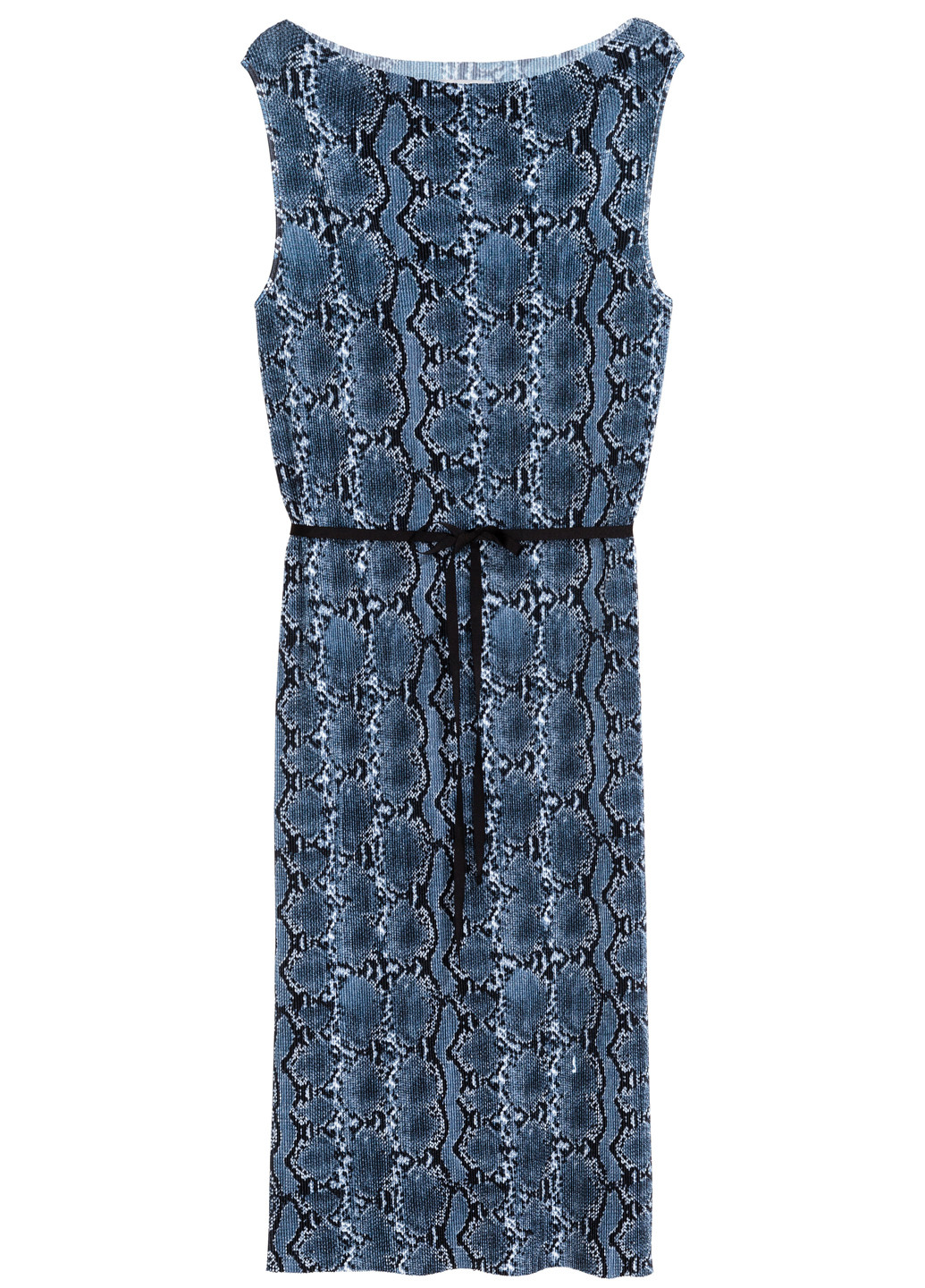 Синее кэжуал платье H&M с животным (анималистичным) принтом