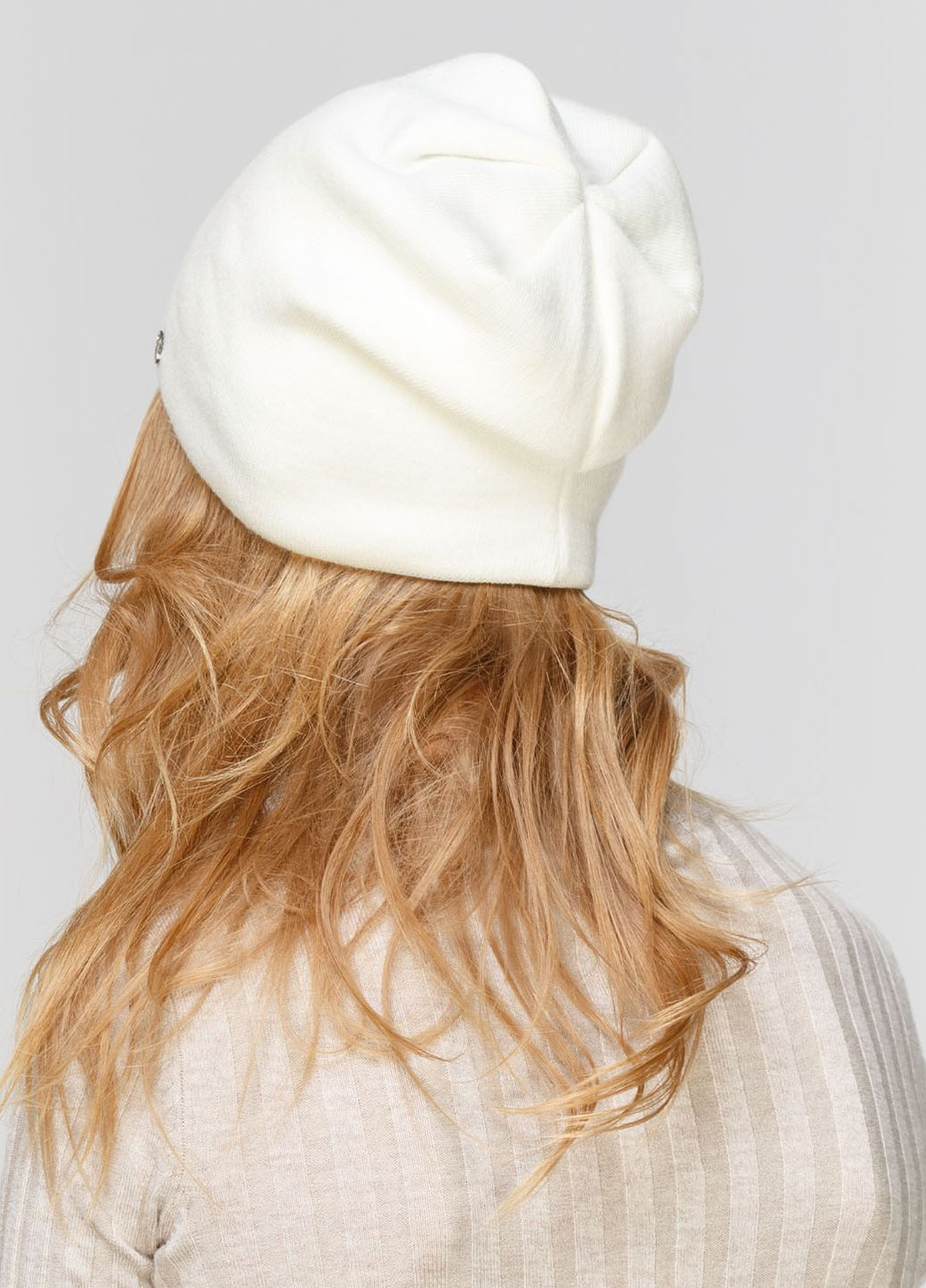 Зимова класична тепла вовняна шапка жіноча на флісовій підкладці 550484 DeMari 45 демари (237904124)