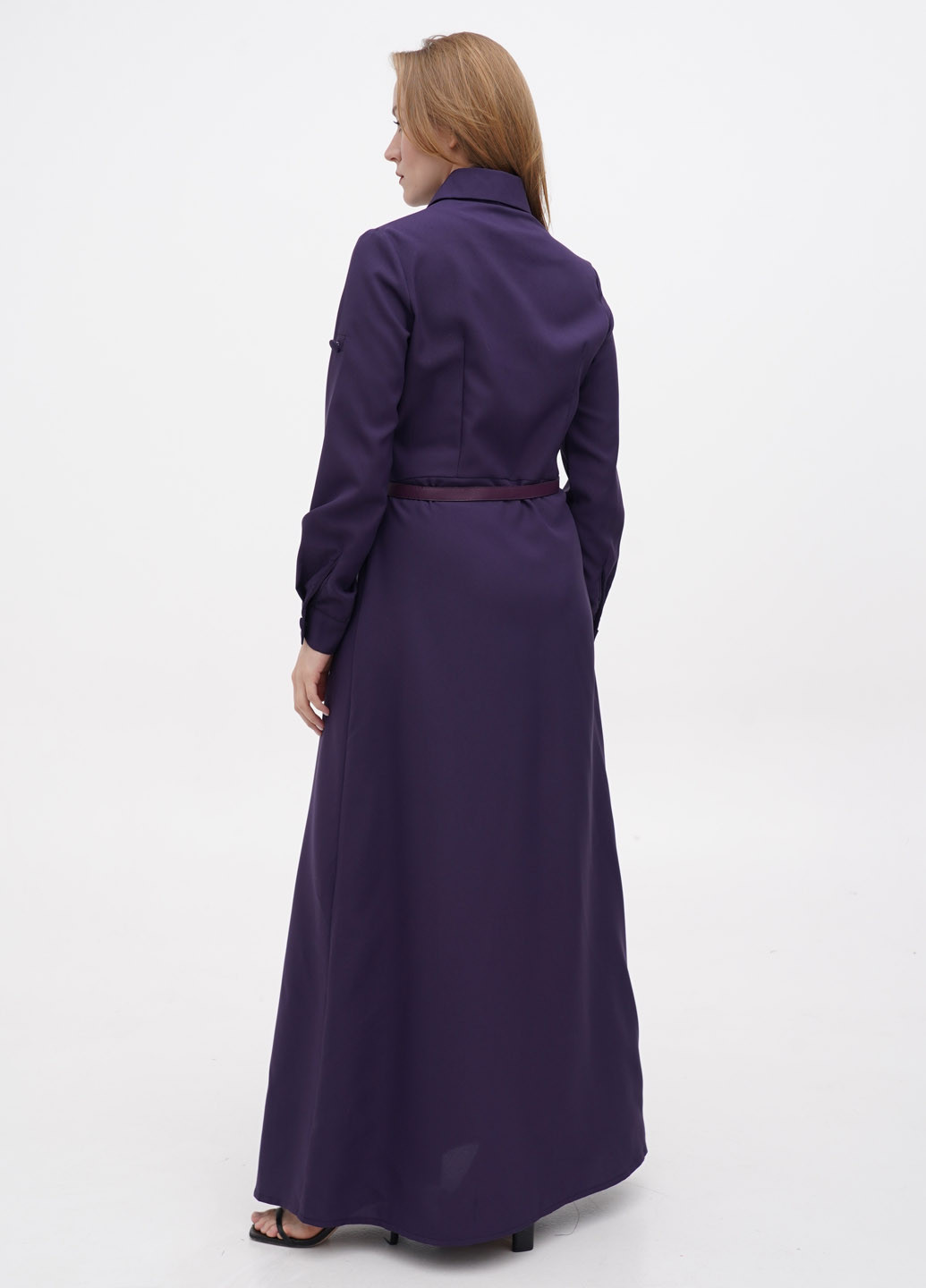 Фіолетова кежуал сукня сорочка Maurini однотонна