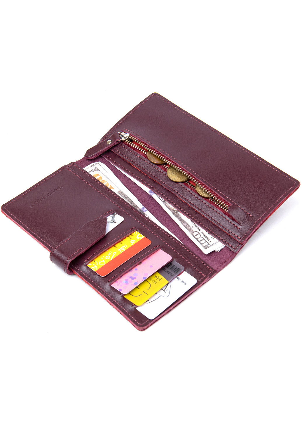 Женское кожаное портмоне 9х18х1,5 см Grande Pelle (250096846)
