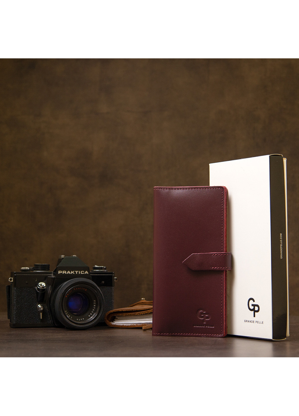 Женское кожаное портмоне 9х18х1,5 см Grande Pelle (250096846)