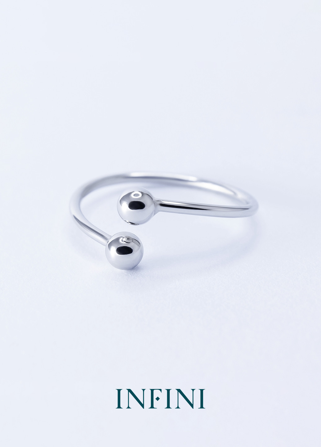 Кольцо серебряное Infini с шариками (250570275)