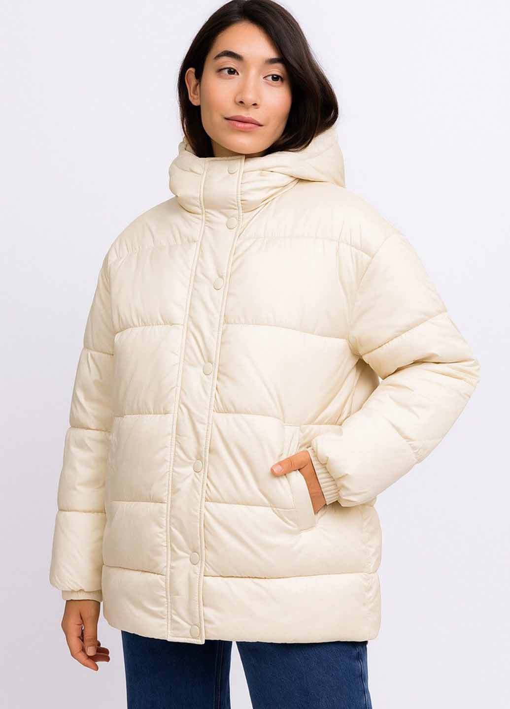 Кремовый зимний Пуховик Fashion