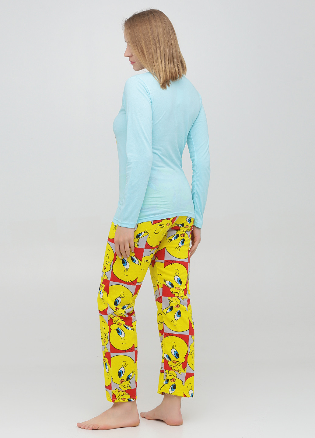 Голубая всесезон пижама (лонгслив, брюки) лонгслив + брюки Carla Mara