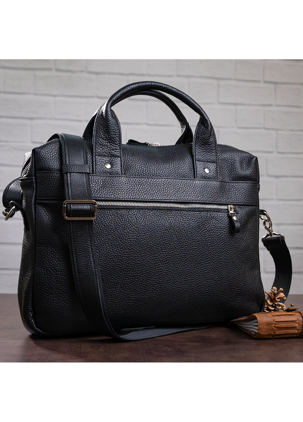 Чоловіча шкіряна сумка 41х30х7-10 см Shvigel (252131505)