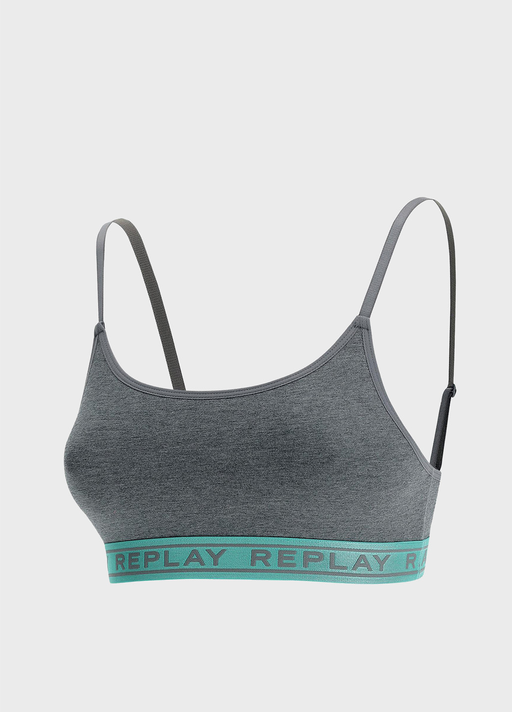 Бірюзовий топ бюстгальтер Replay без кісточок віскоза