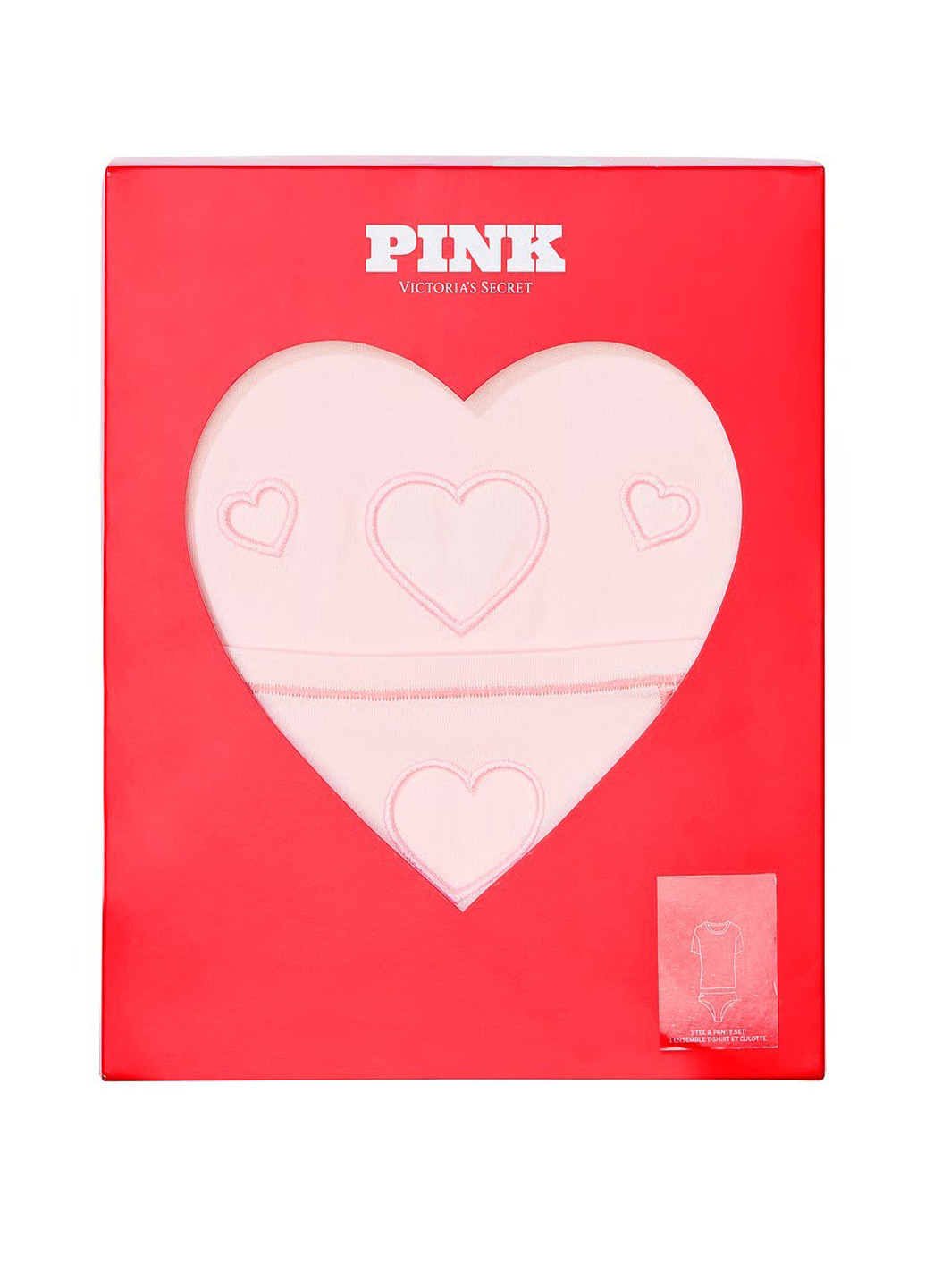 Розовый демисезонный комплект (футболка, трусики) Victoria's Secret