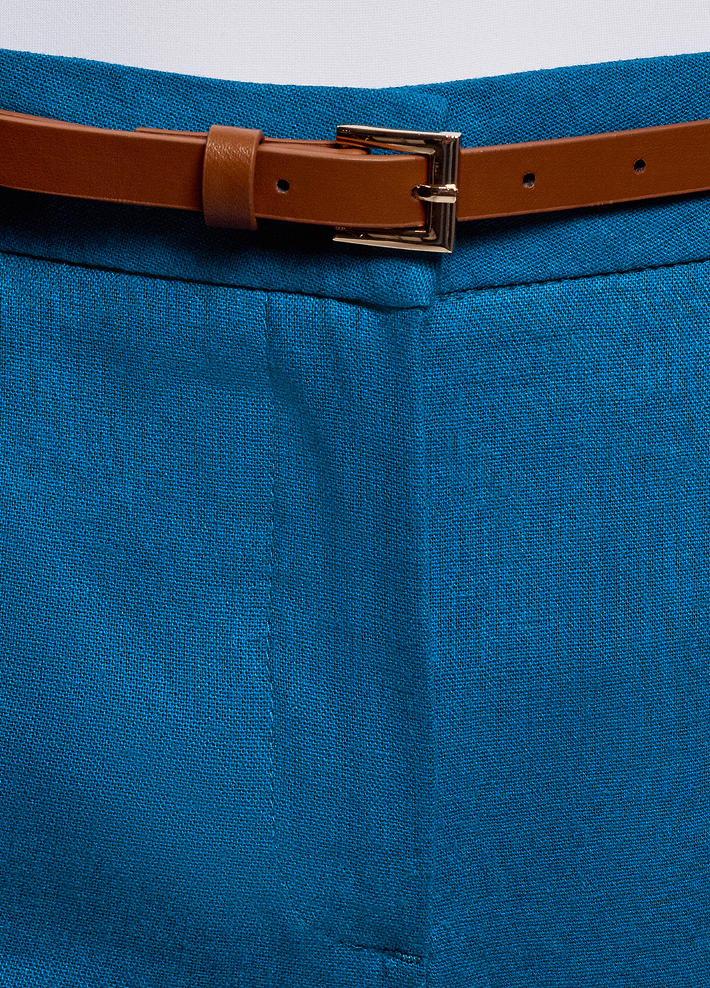 Синие кэжуал демисезонные зауженные брюки Oodji