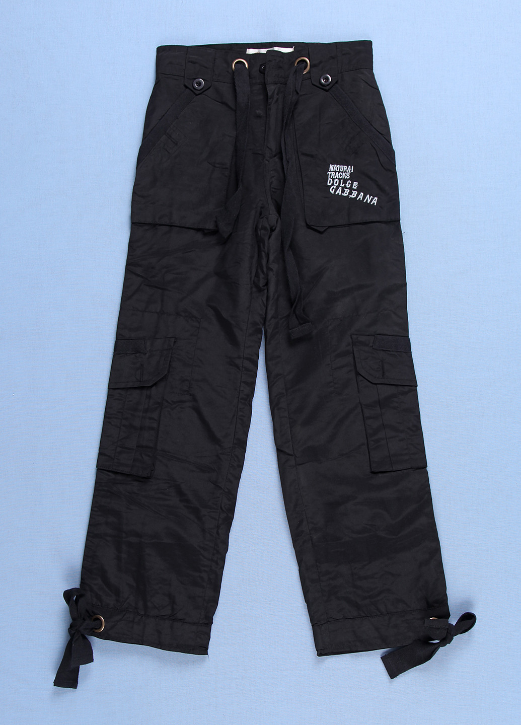 Черные кэжуал демисезонные прямые брюки Qialuo