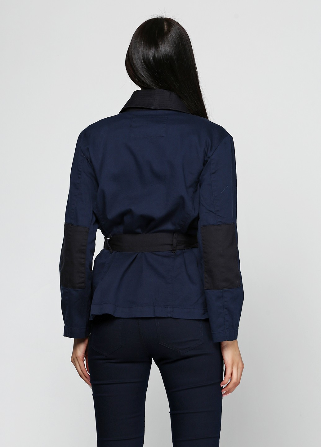 Темно-синий женский жакет H&M колор блок - демисезонный