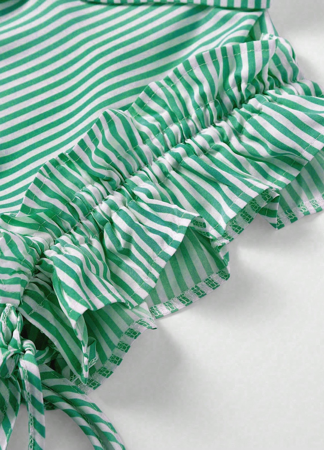 Зеленое кэжуал платье рубашка SHEIN в полоску