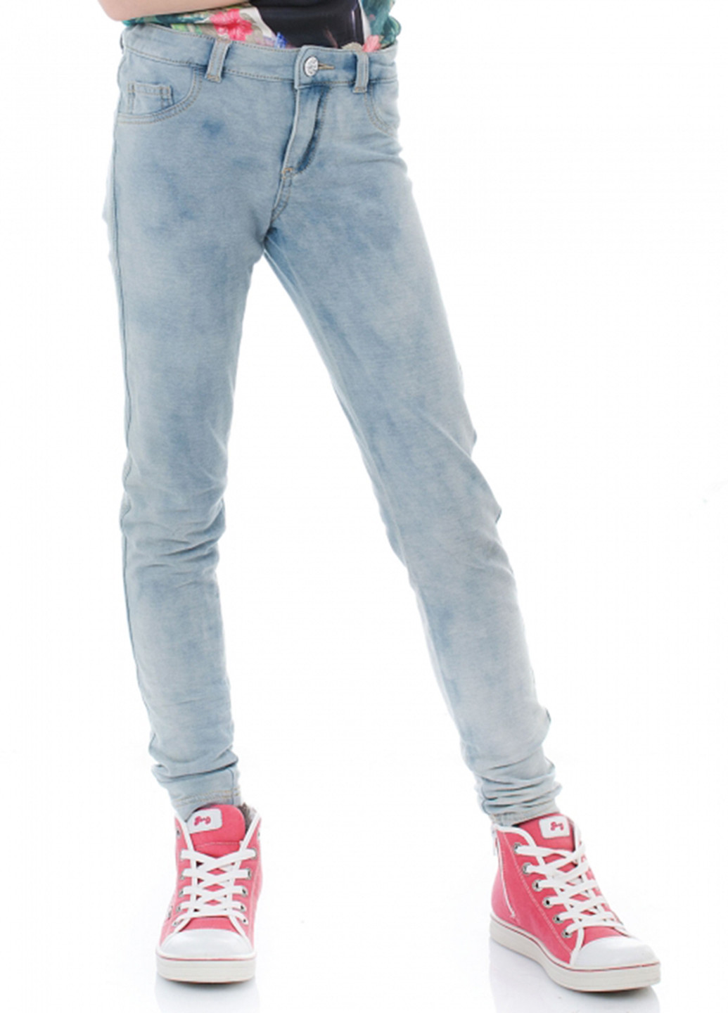 Светло-серые демисезонные зауженные джинсы MEK