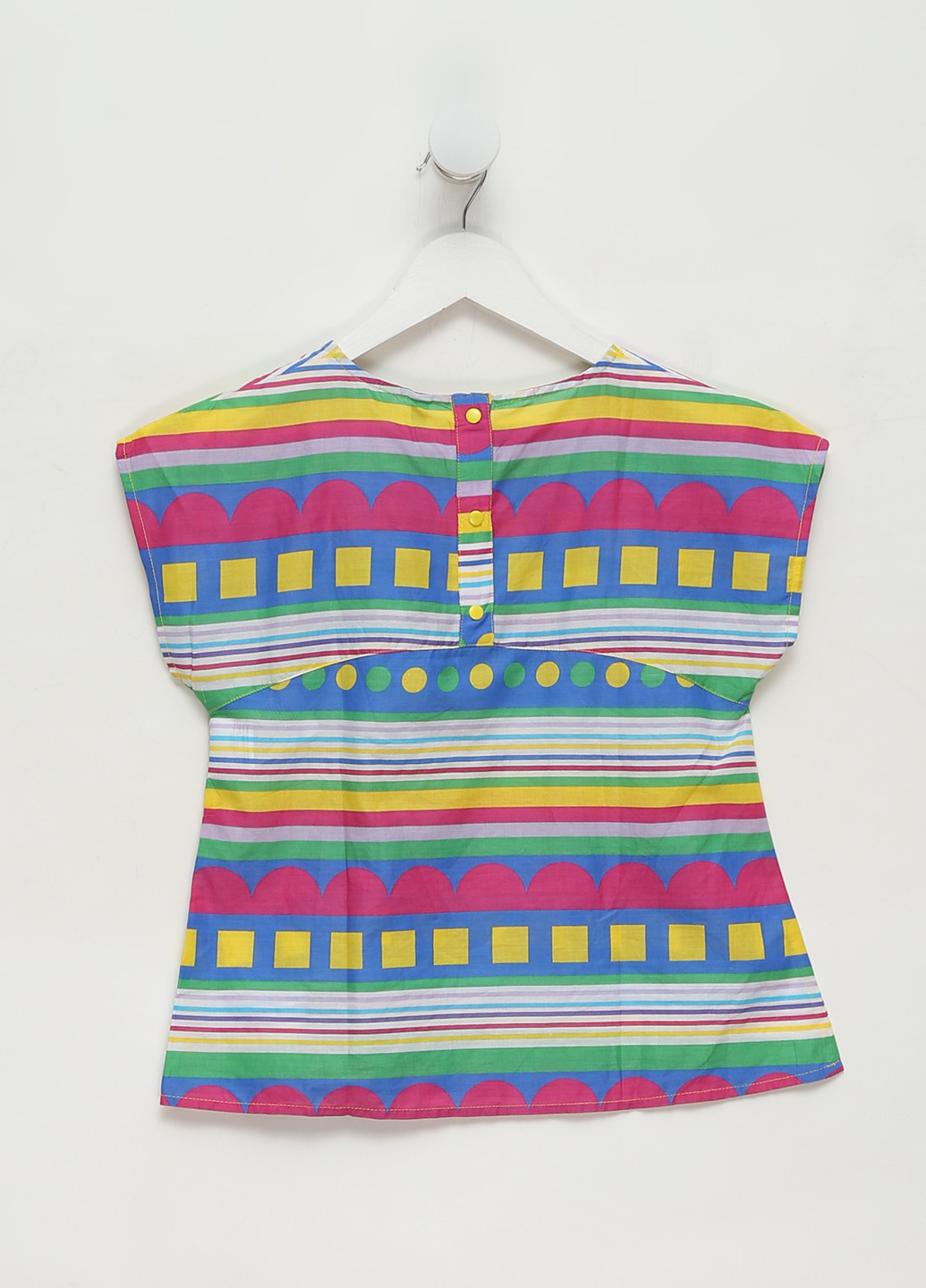 Комбинированная с геометрическим узором блузка United Colors of Benetton летняя