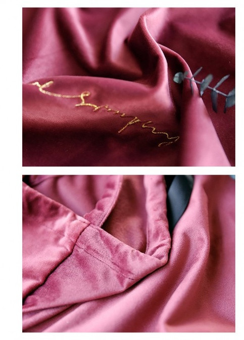 Подвійна термосумка для їжі ланч бег Velvet бордова No Brand (252644012)