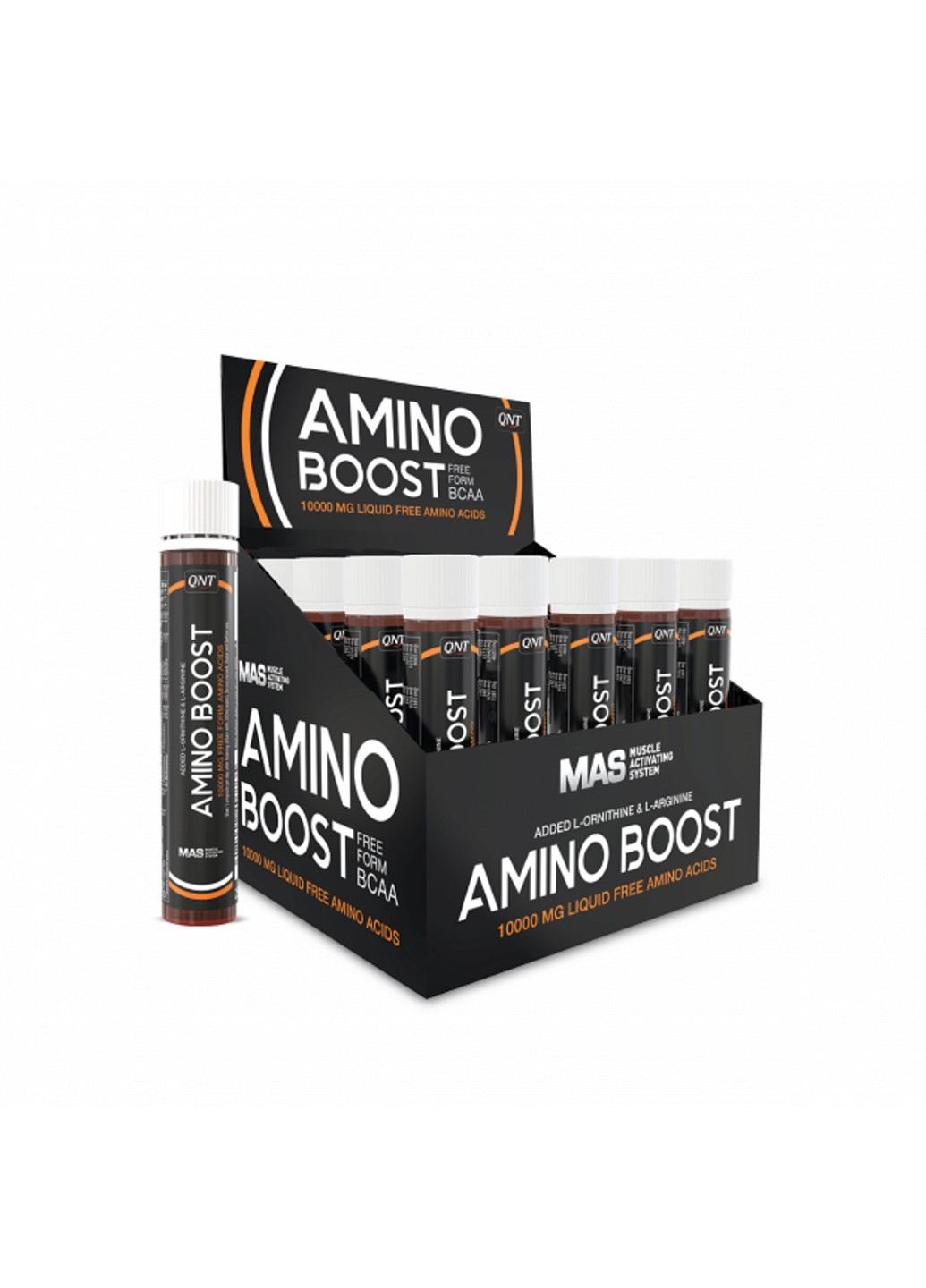 Комплекс амінокислот Amino Boost 10000 mg 20 х 25 мл Апельсин мандарин QNT (255363418)
