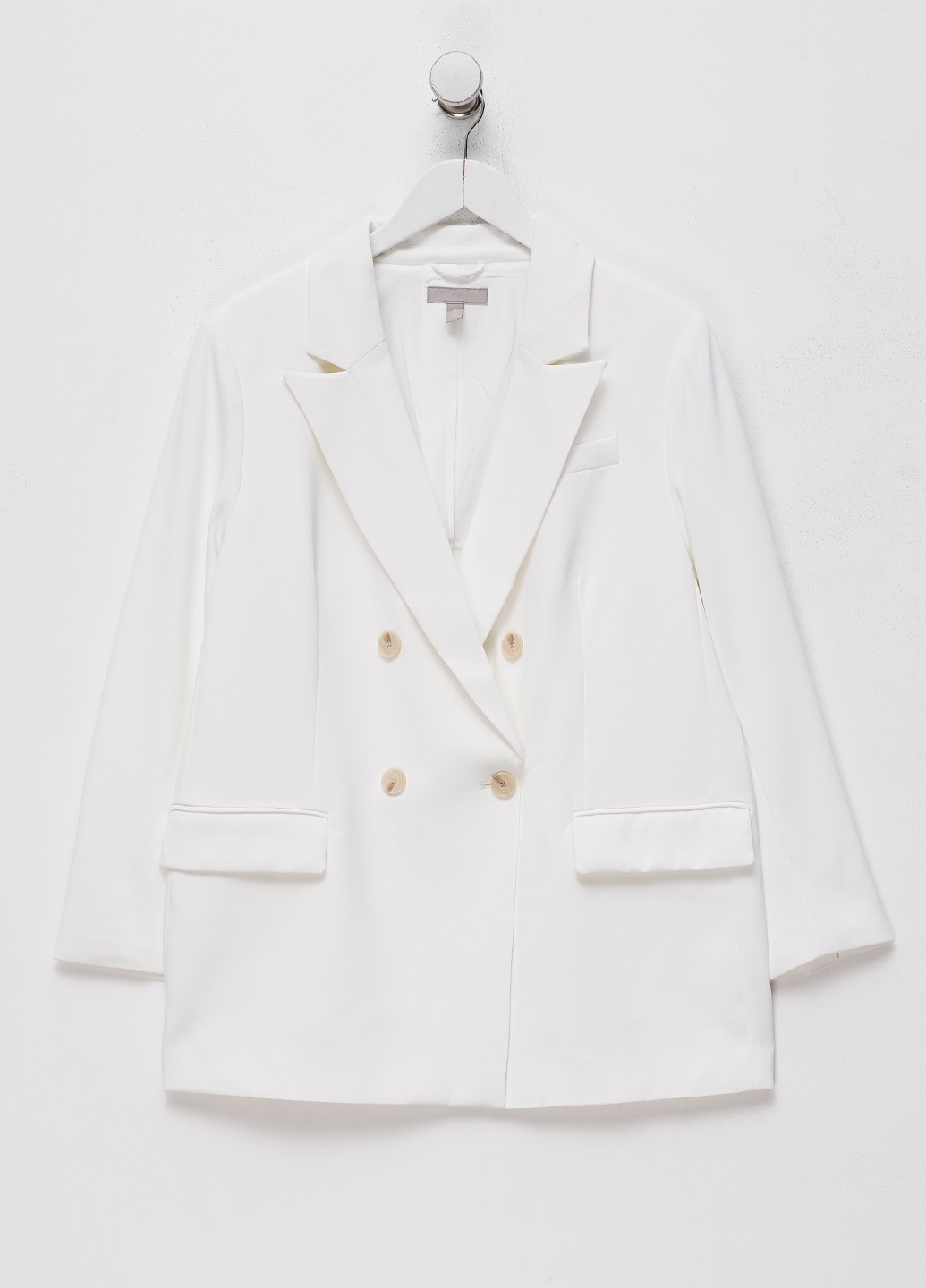 Белый женский жакет H&M однотонный - демисезонный