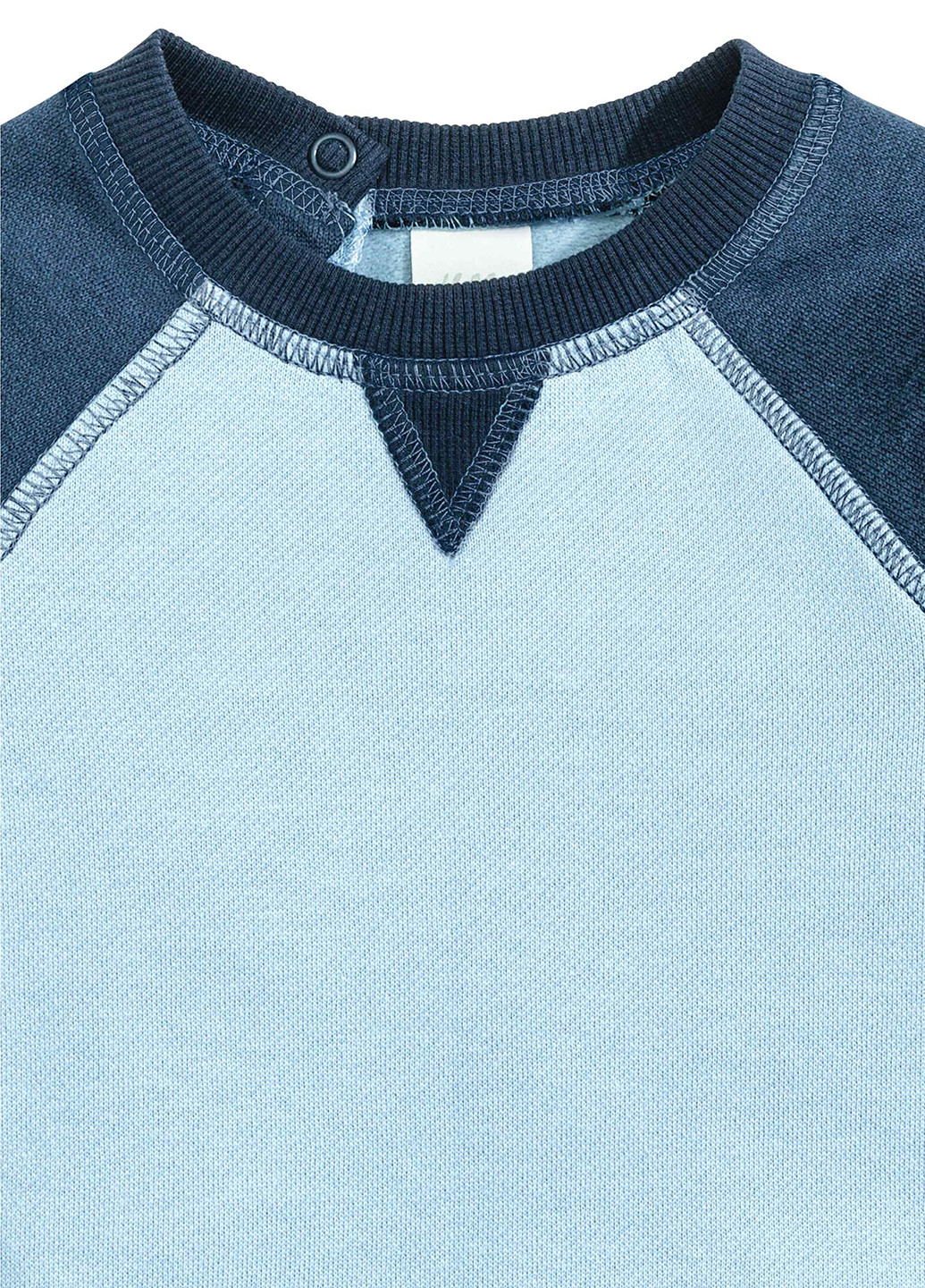 H&M свитшот однотонный голубой кэжуал хлопок