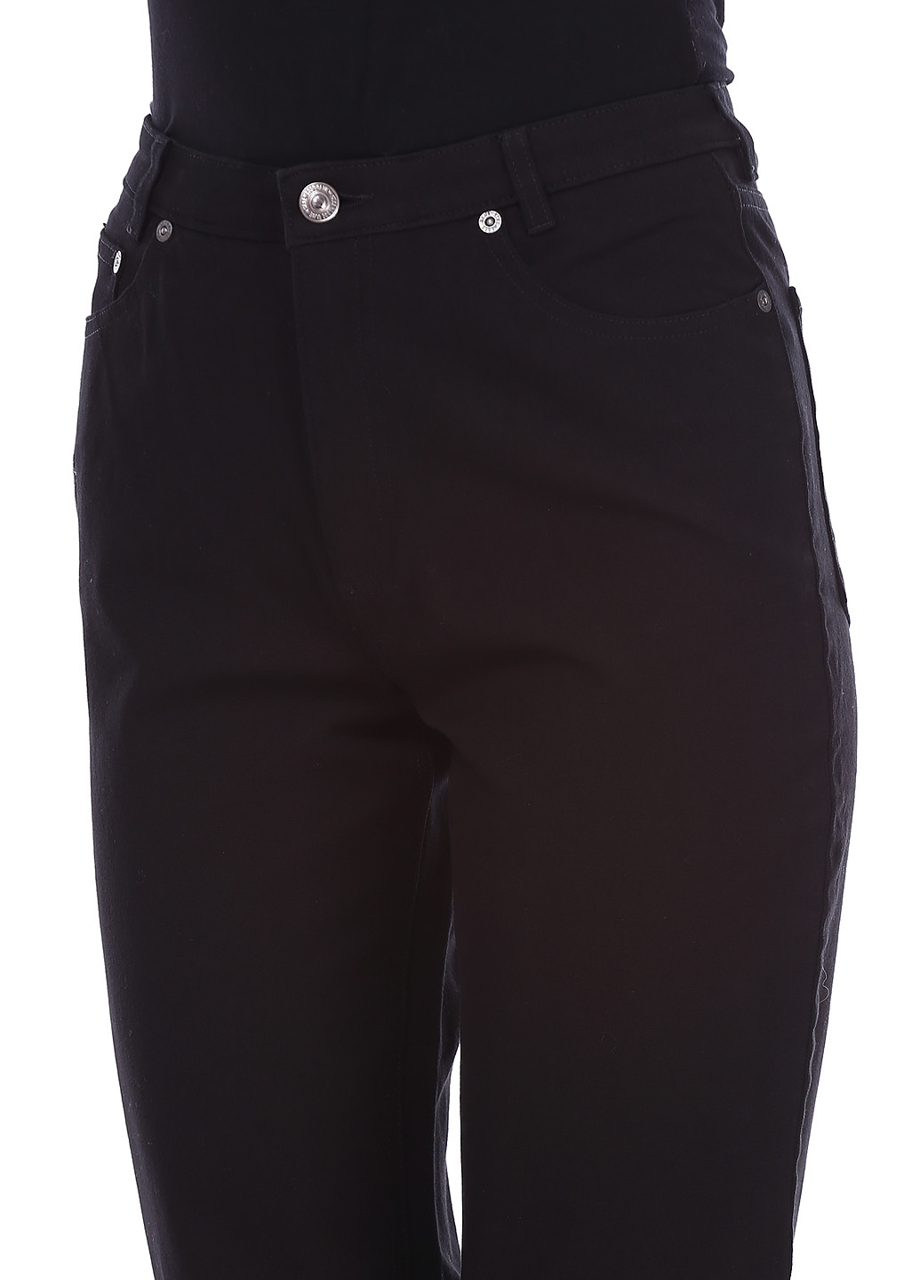 Черные кэжуал демисезонные прямые брюки Strenesse