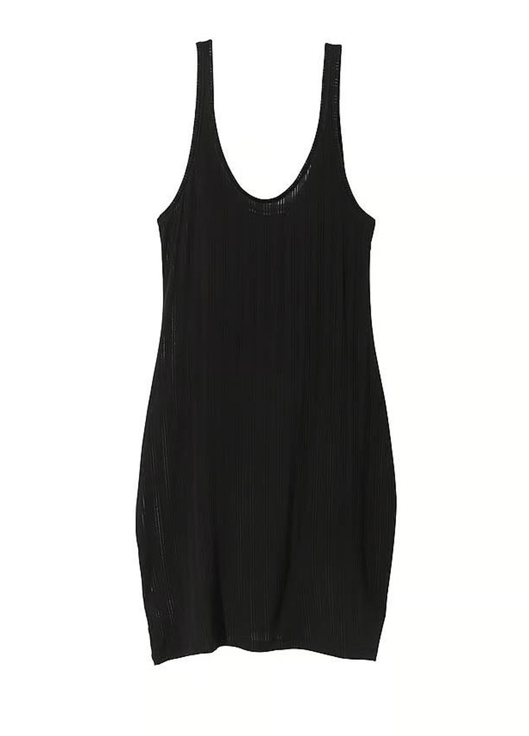 Черное кэжуал платье платье-майка Victoria's Secret в полоску
