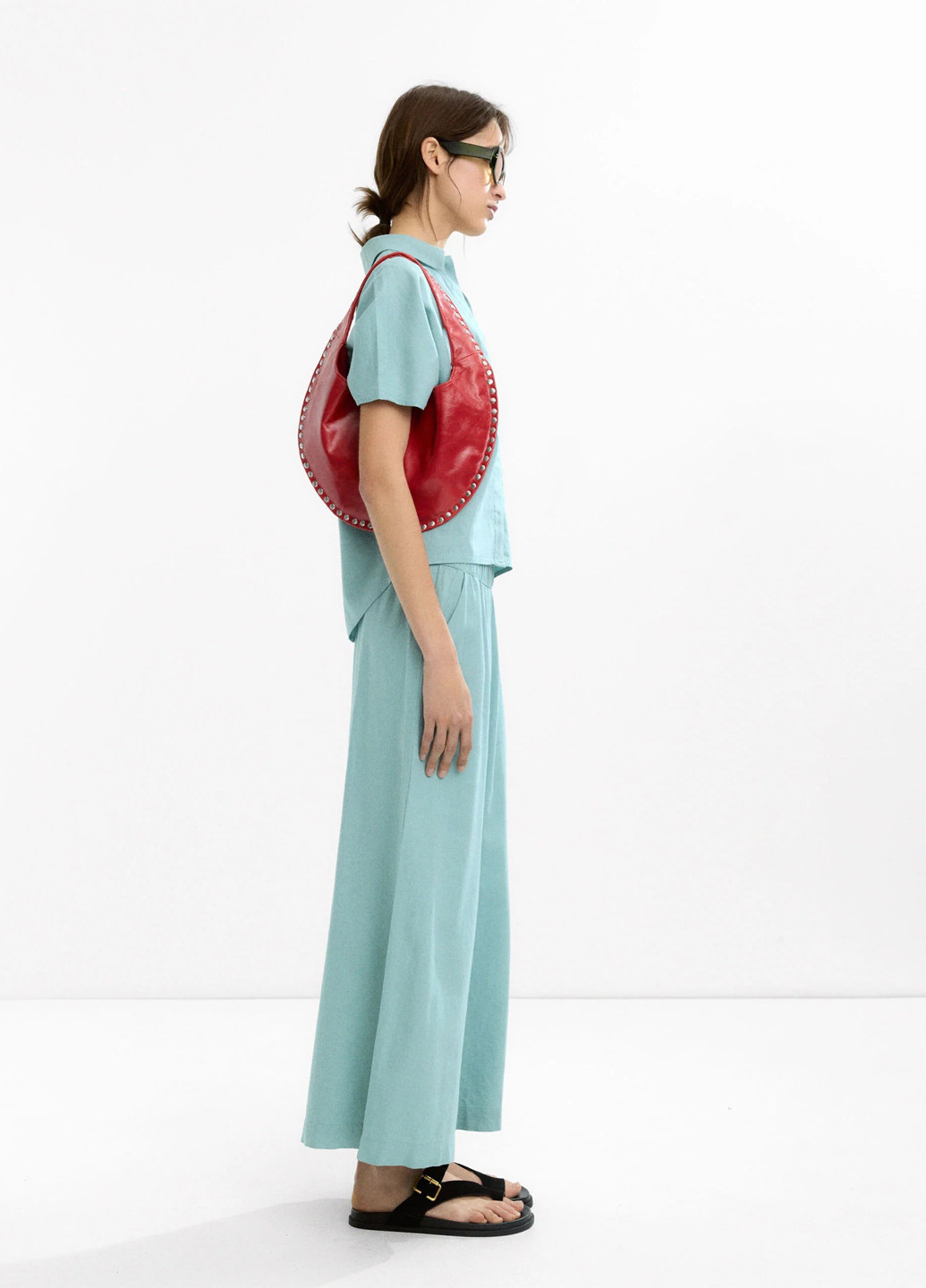 Мятная кэжуал рубашка однотонная Parfois