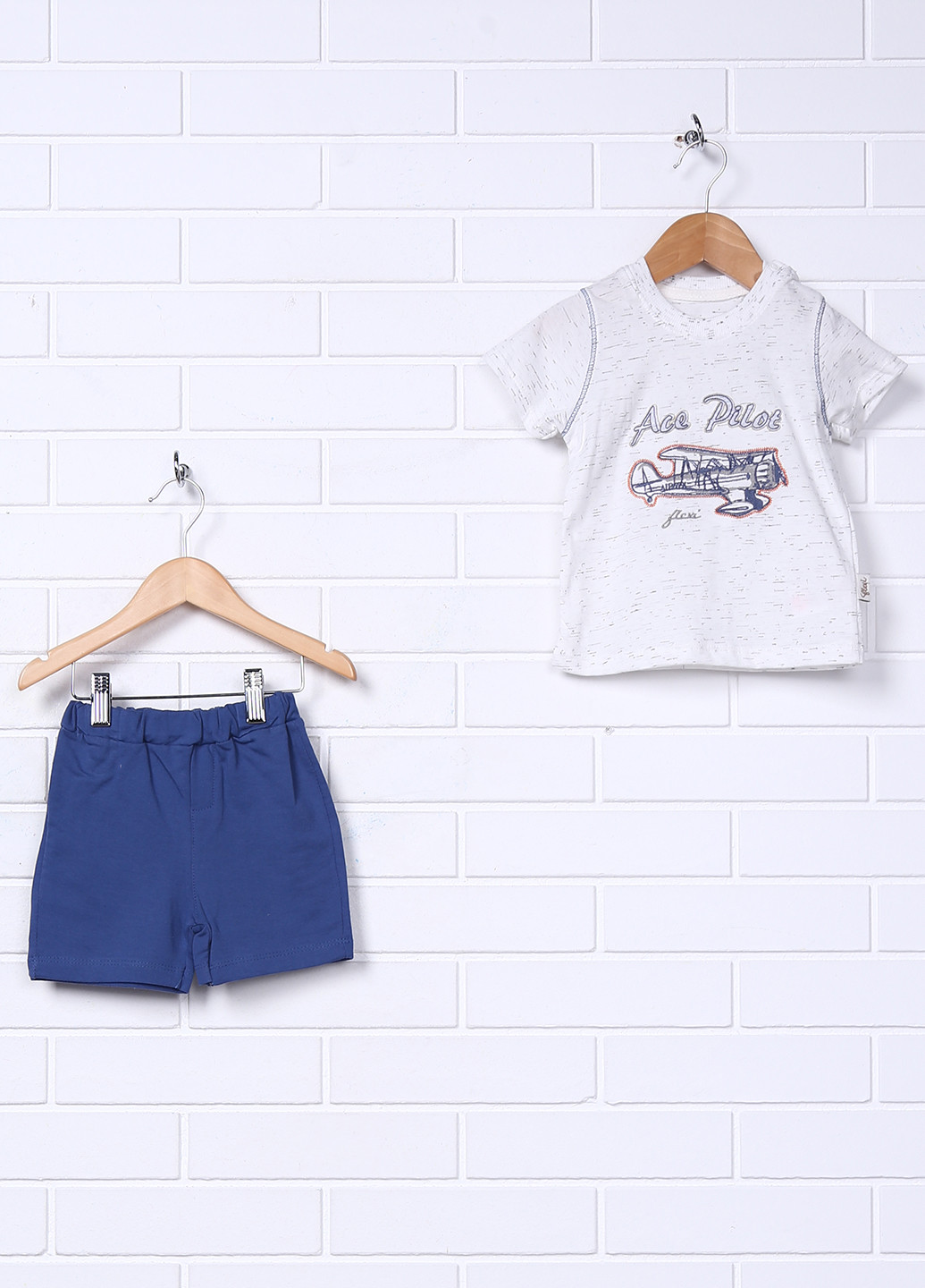 Синий летний комплект (футболка, шорты) Flexi