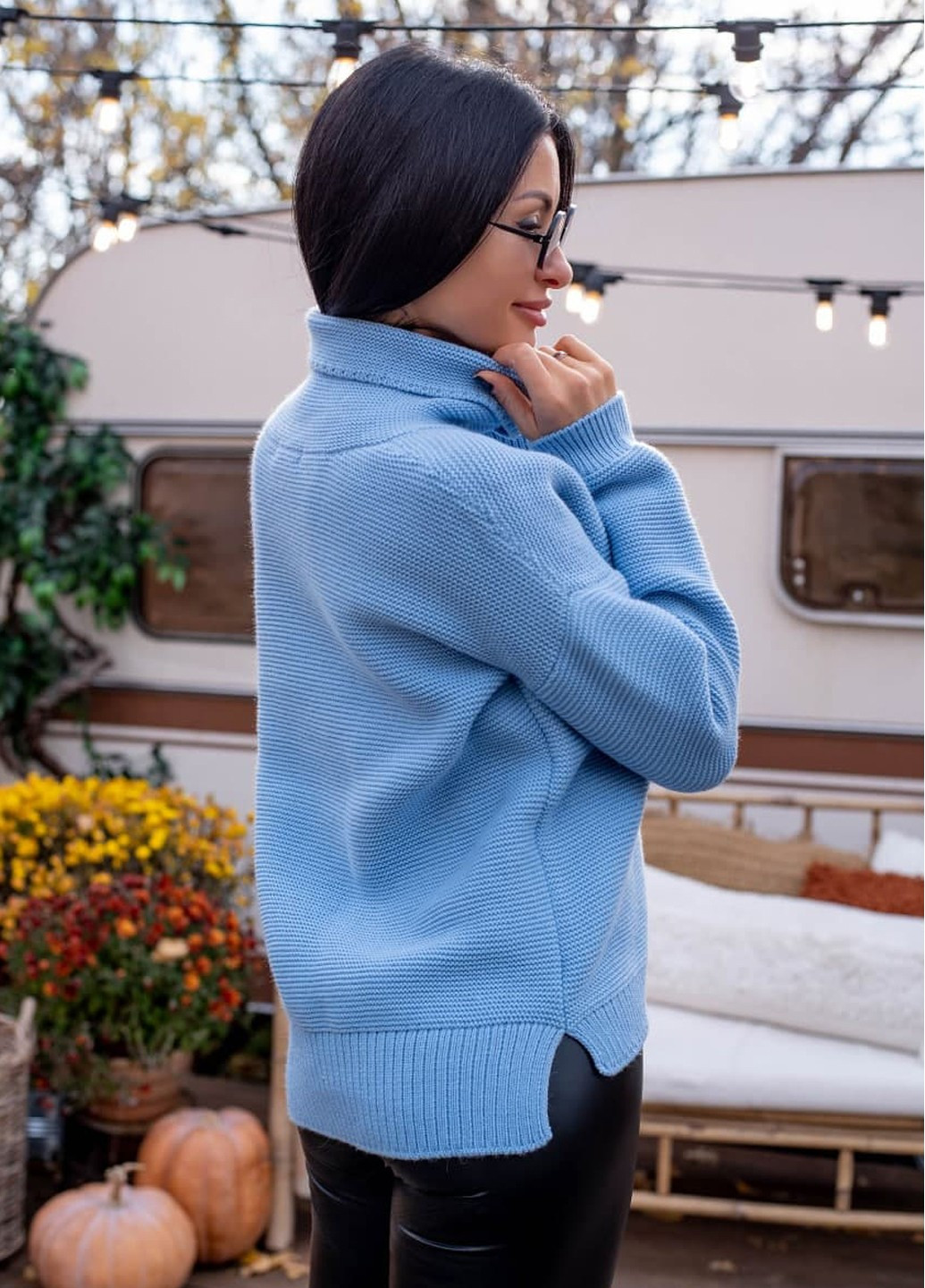 Голубой демисезонный свитер "линда" Anika