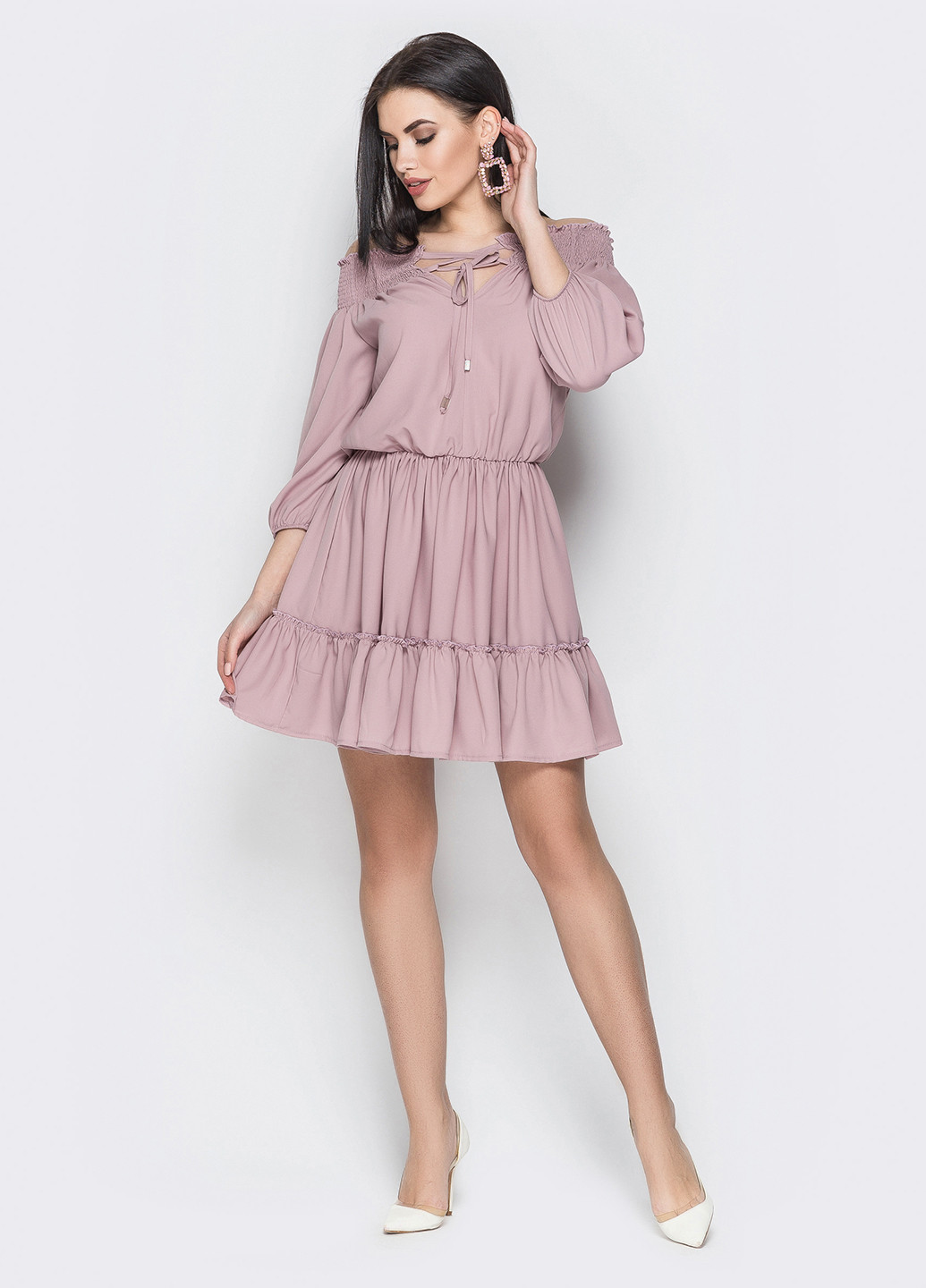 Блідо-рожева кежуал сукня Larionoff однотонна